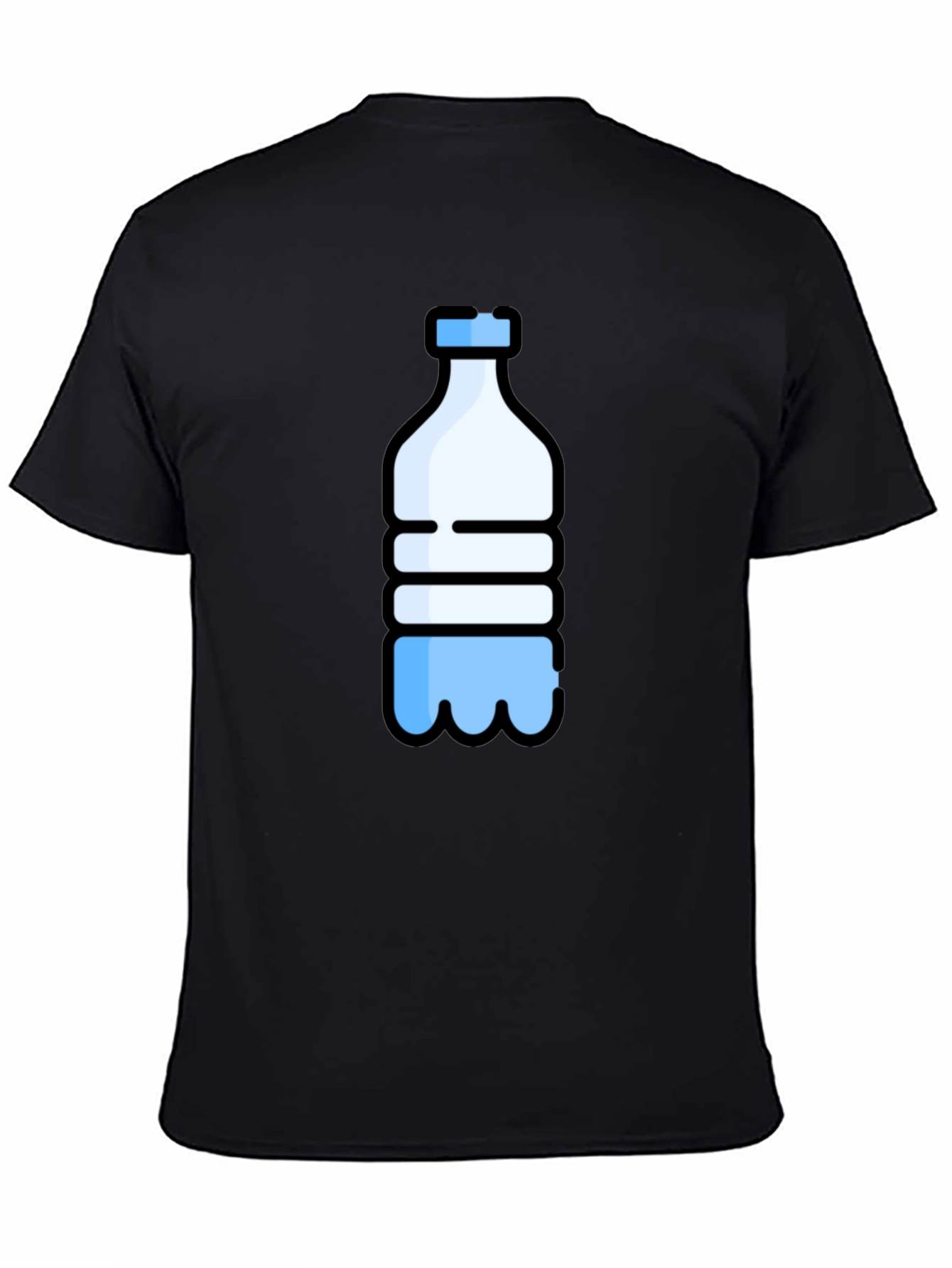 Black Water Bottle Graphic Tee - Black view 4