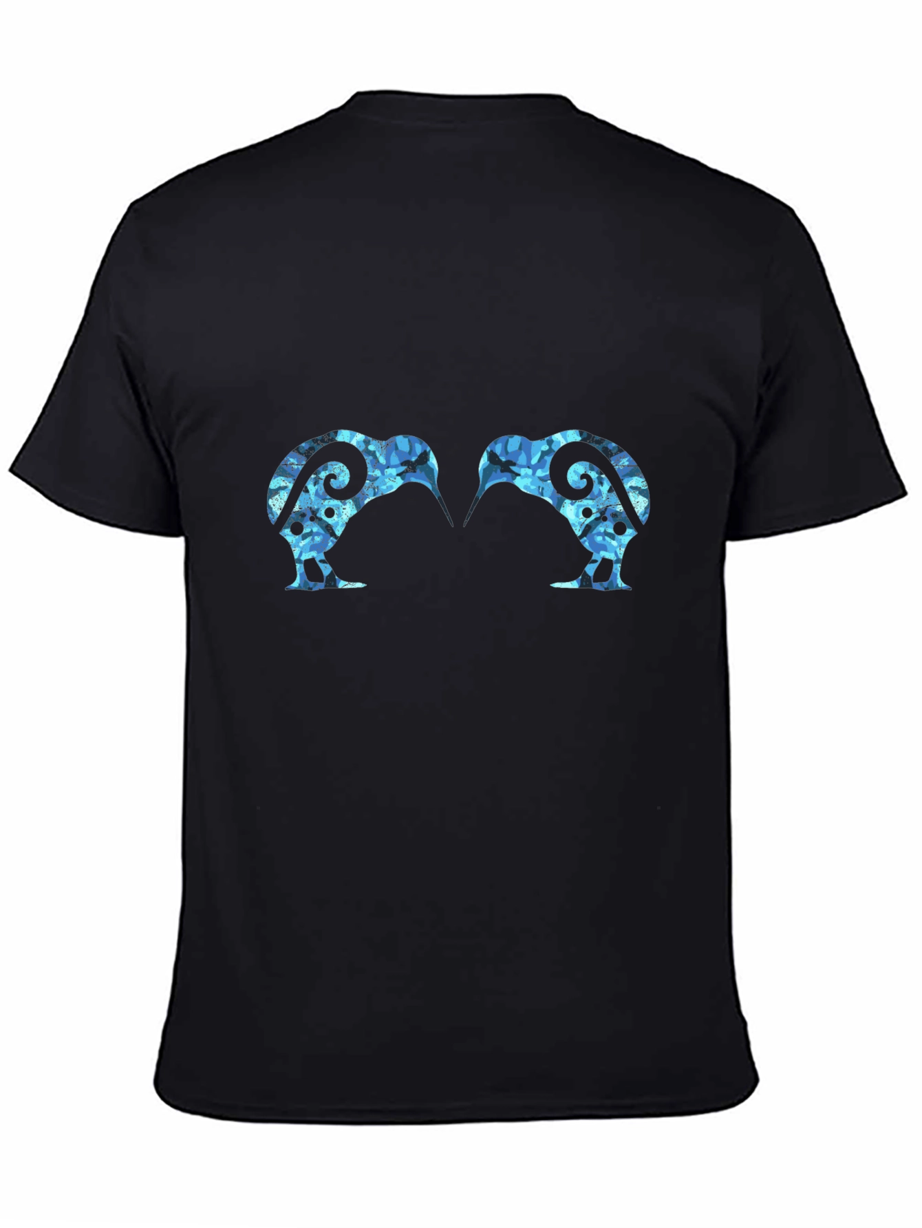 Black Kiwi Bird Graphic Black T-Shirt view 4