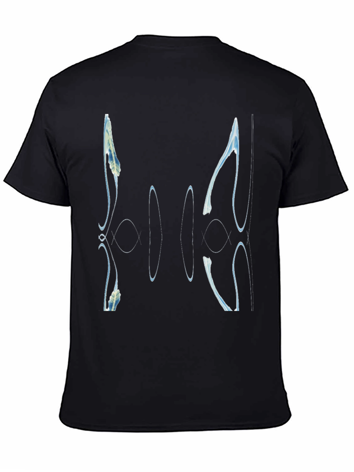Black Abstract Graphic Print Black T-Shirt view 4