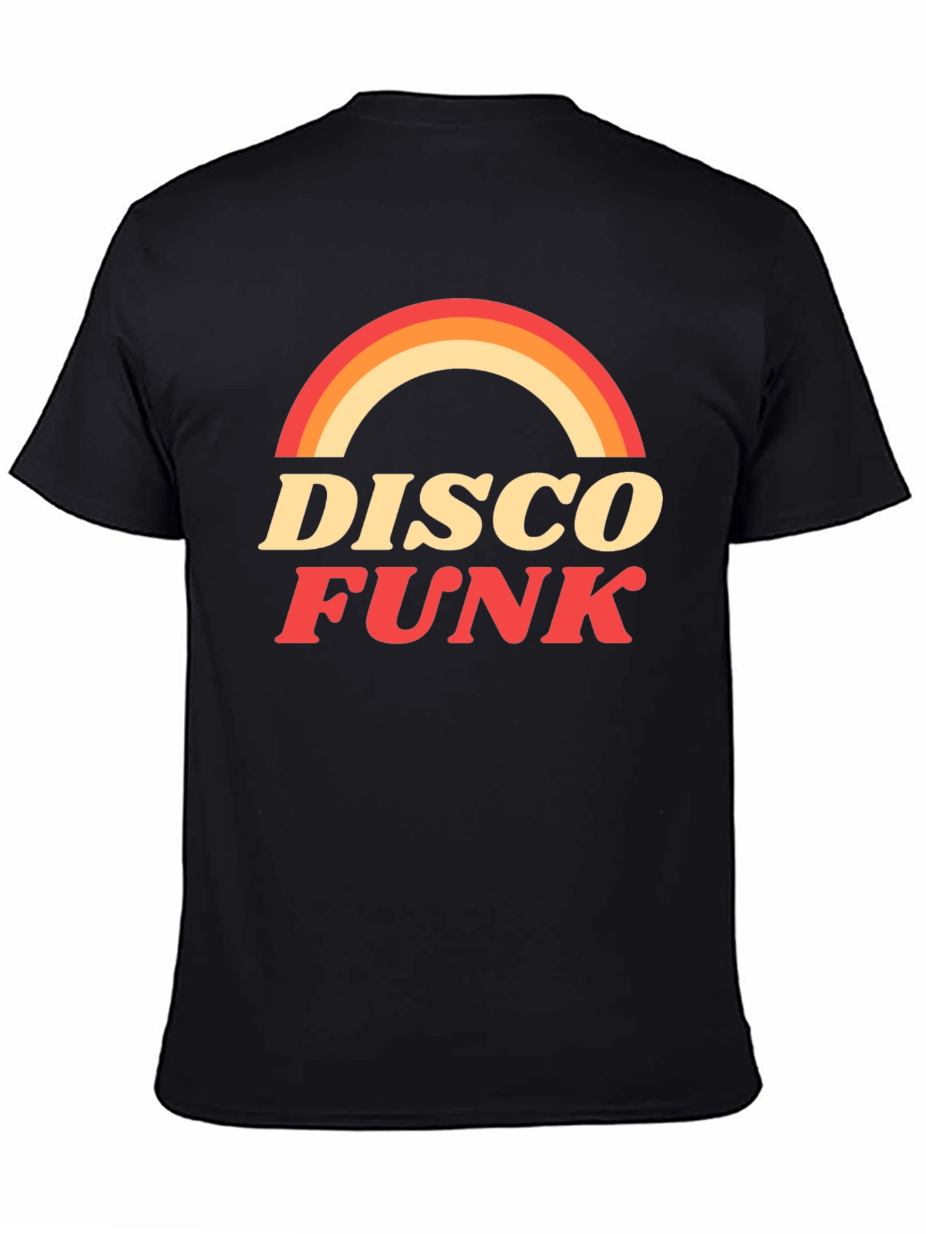 Black Retro Disco Funk Graphic T-Shirt view 4