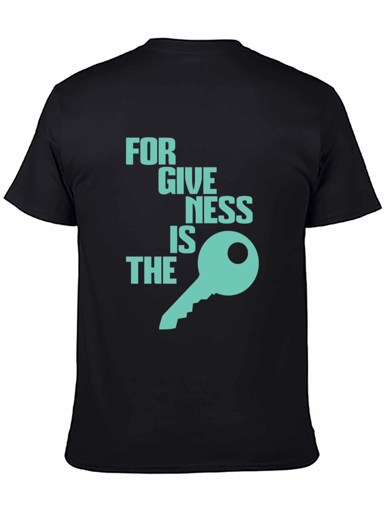 Black Forgiveness is Key Graphic T-Shirt view 4