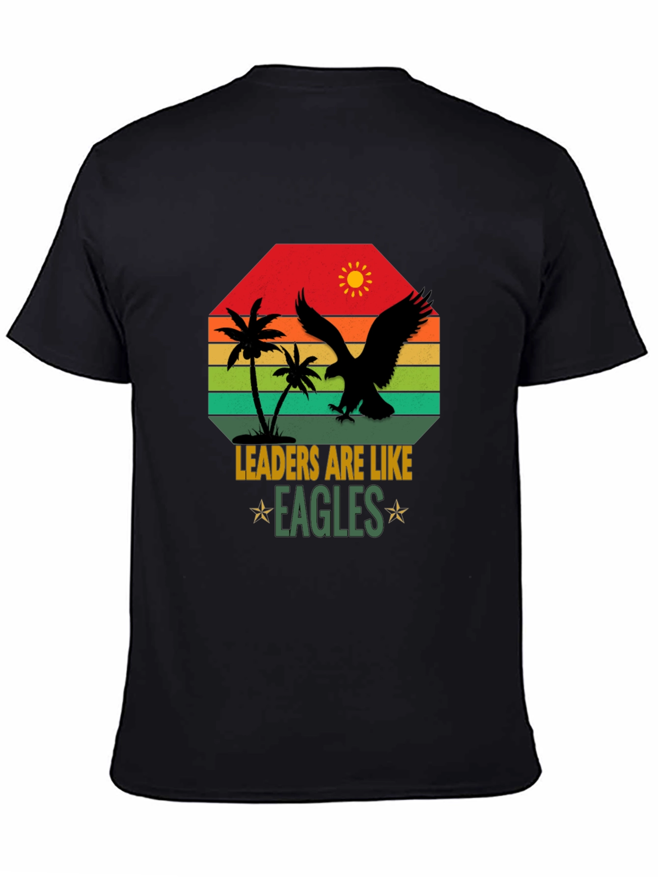 Black Leaders are Like Eagles Graphic T-Shirt view 4