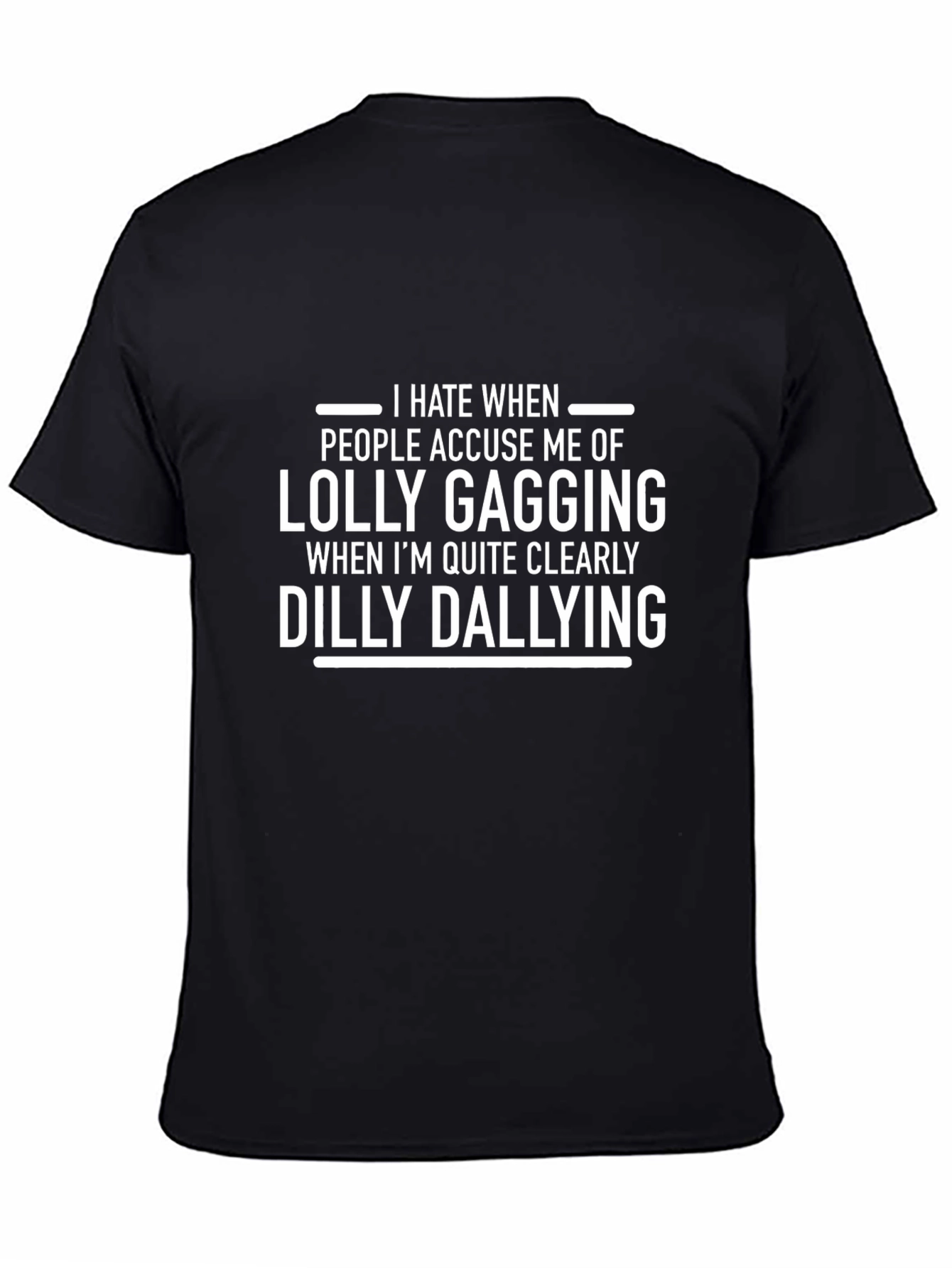 Black Lolly Gagging Humor Graphic T-Shirt view 4