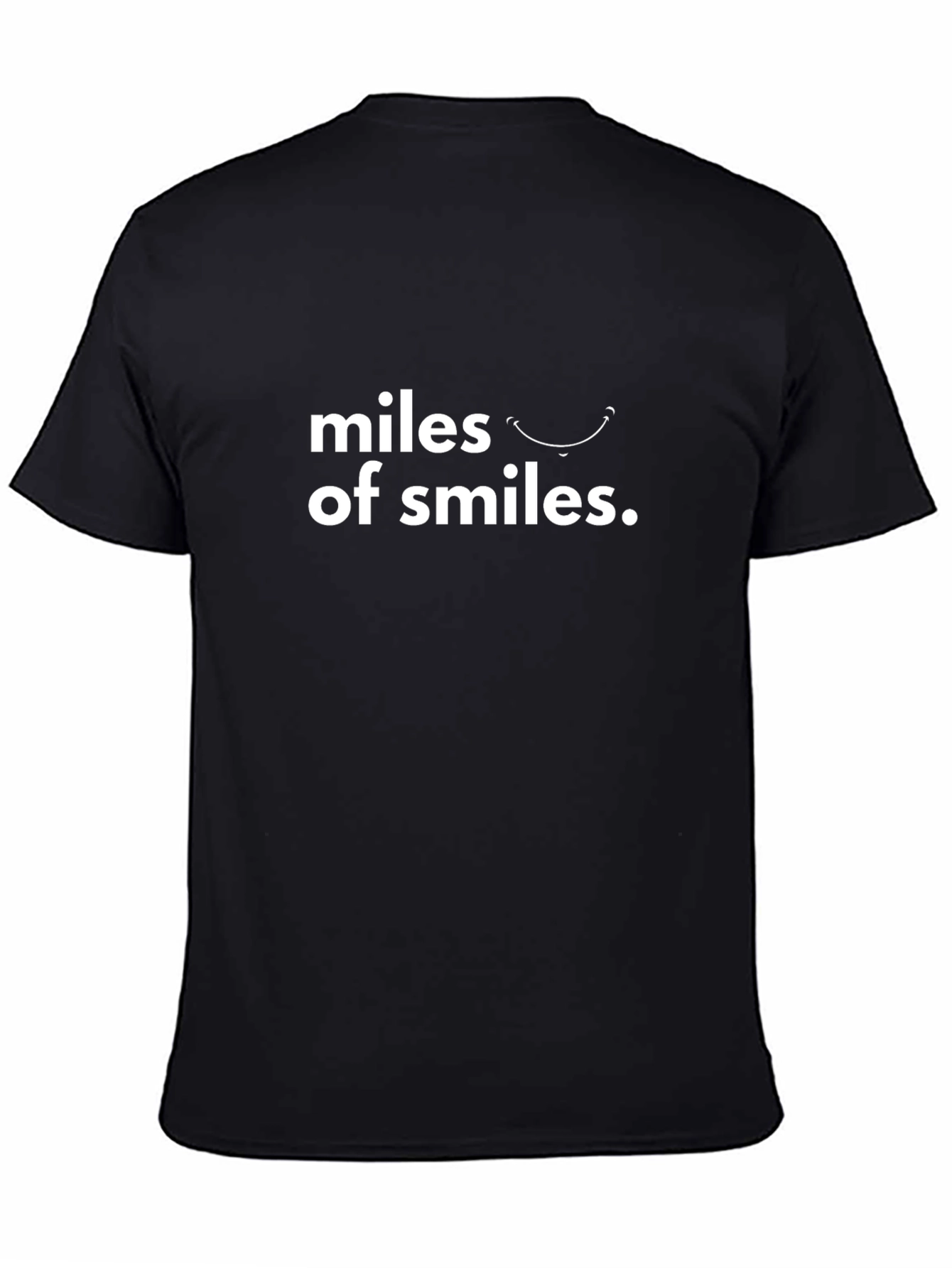 Black Miles of Smiles Graphic Tee - Soft Cotton Blend view 4