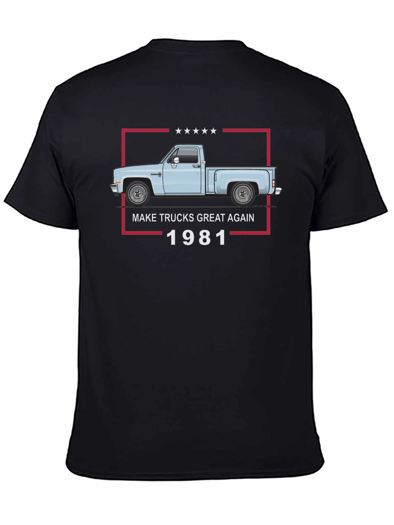 Black Make Trucks Great Again 1981 T-Shirt view 4