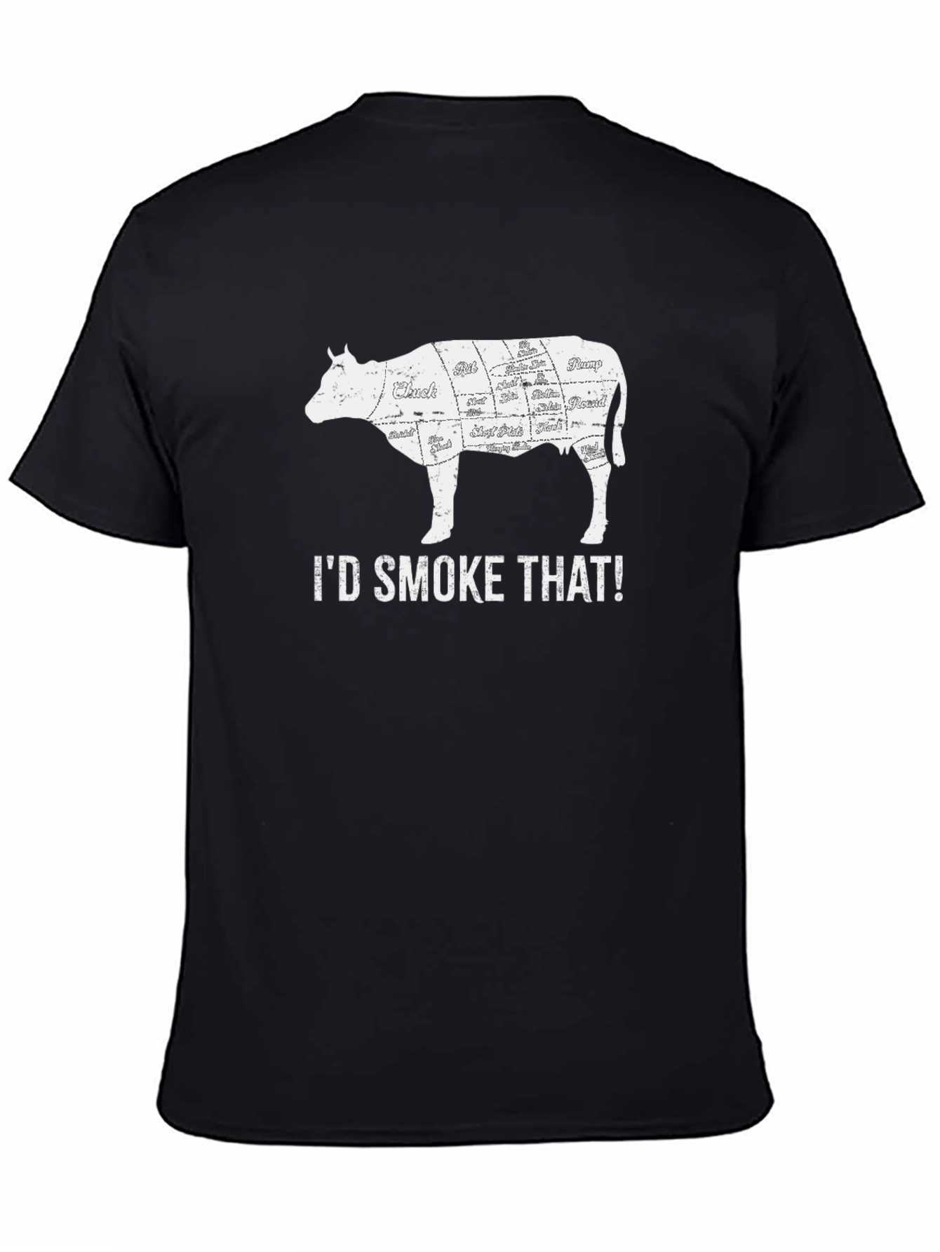 I'd Smoke That Cow T-Shirt - BBQ Lover's Tee - 4