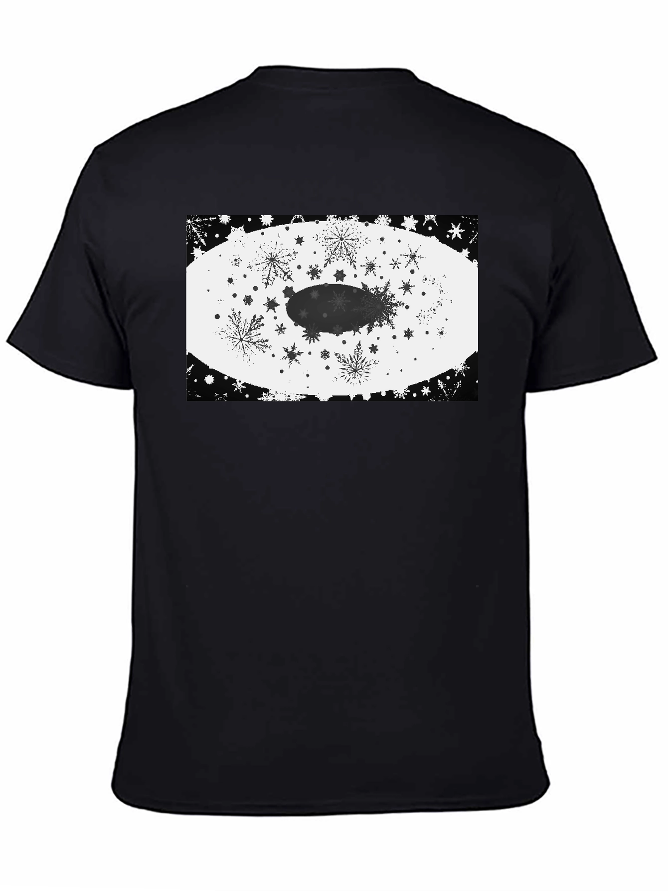 Black Snowflake Zeppelin Graphic Tee - Stylish Cotton Shirt view 4