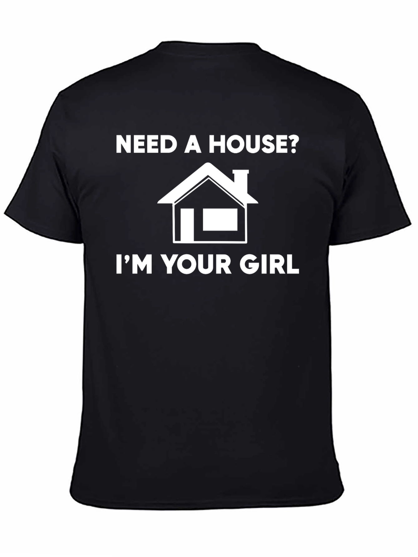 Black Need A House? Graphic T-Shirt view 4