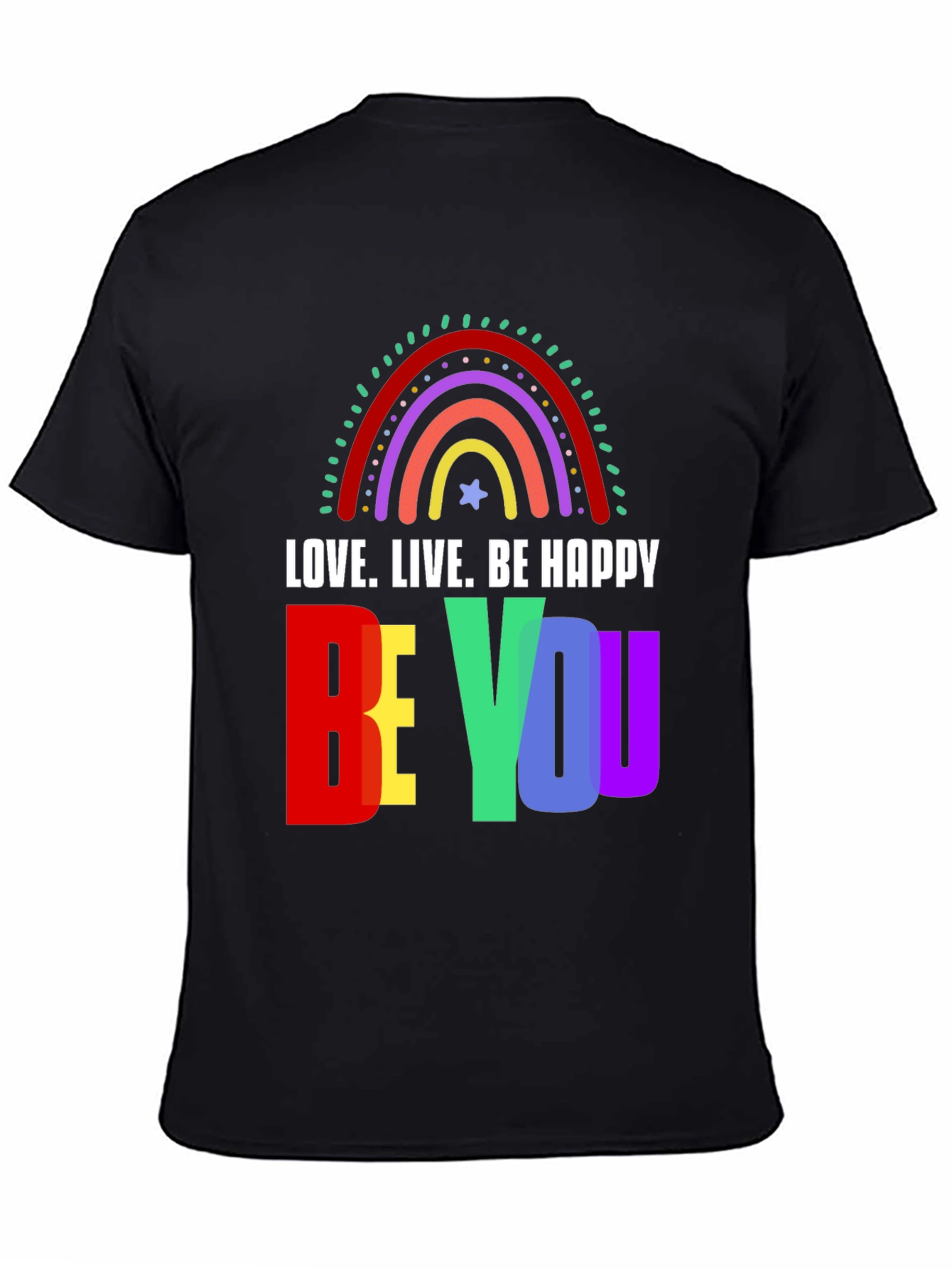 Black Love. Live. Be Happy - Graphic T-Shirt view 4