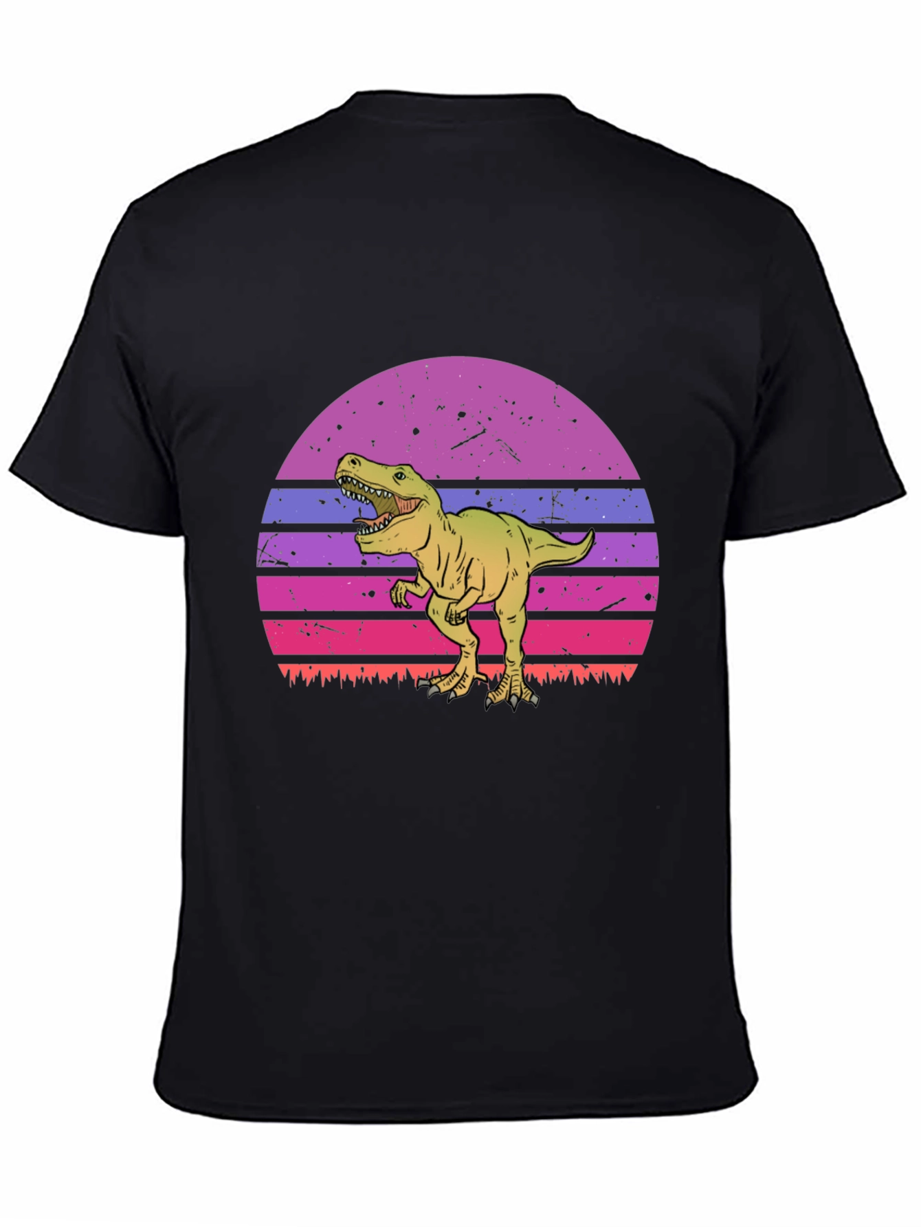 Black Retro Dinosaur T-Shirt view 4