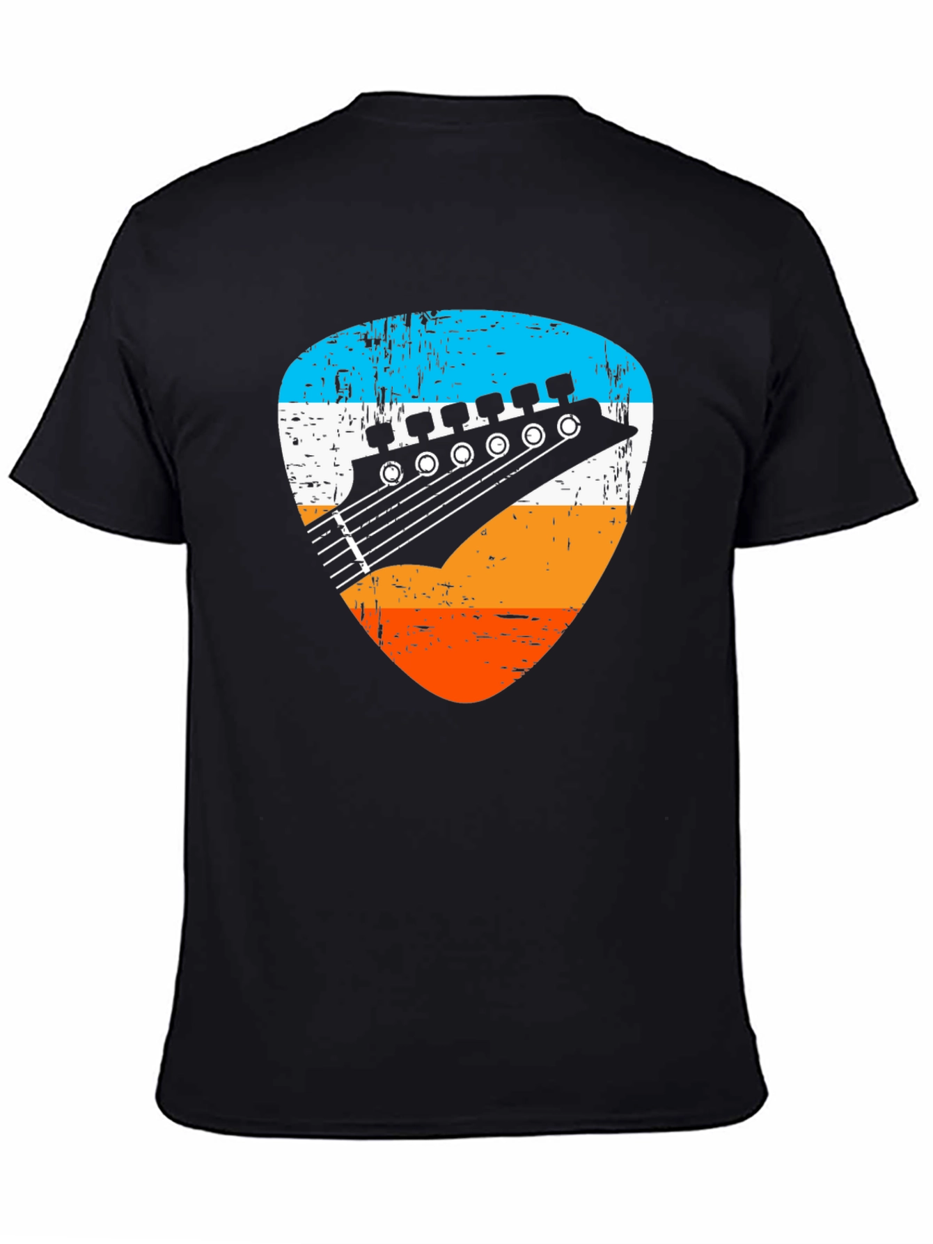 Retro Guitar Pick Graphic Tee - Musician T-Shirt - 4