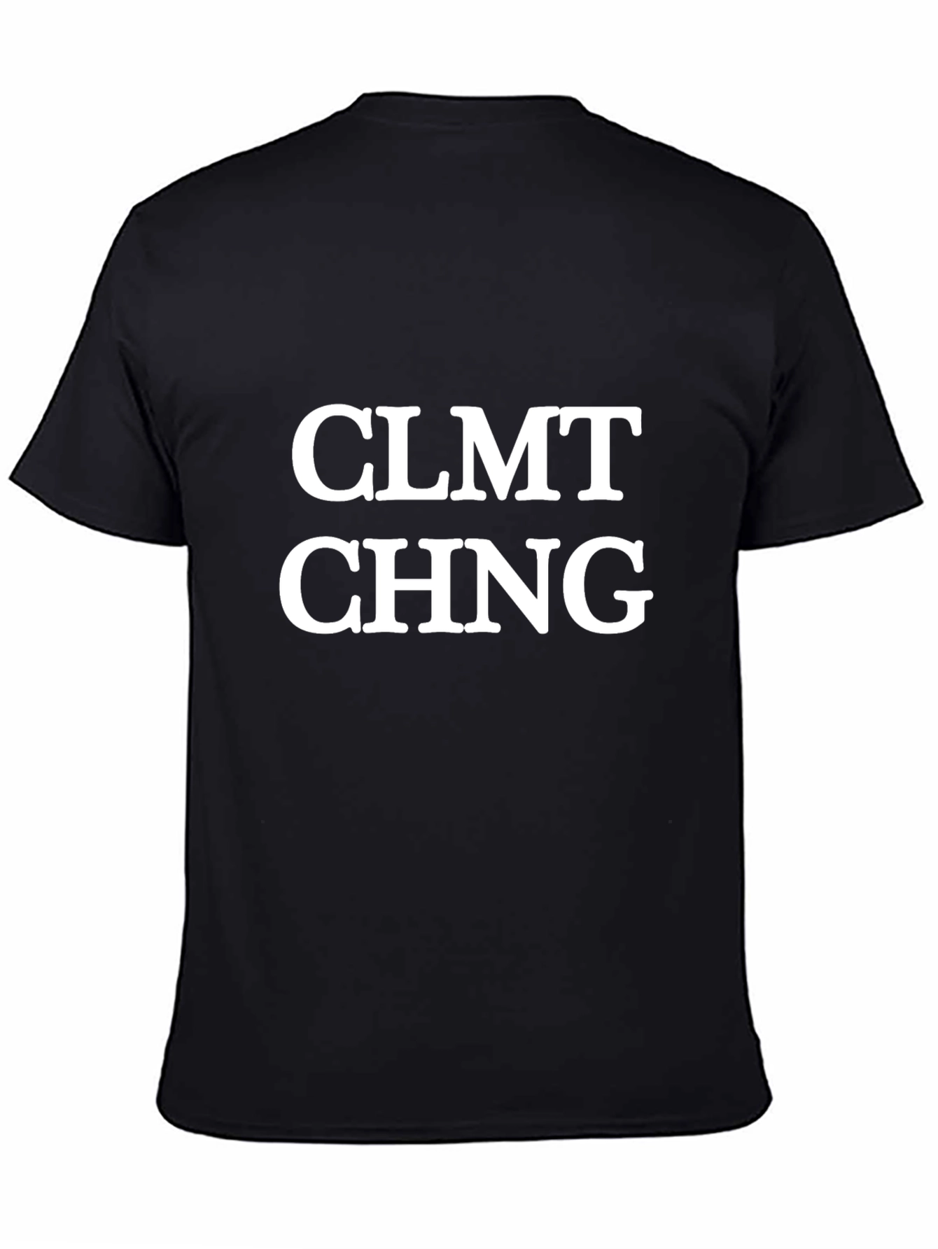 Black CLMT CHNG Graphic Tee - Bold Statement Shirt view 4