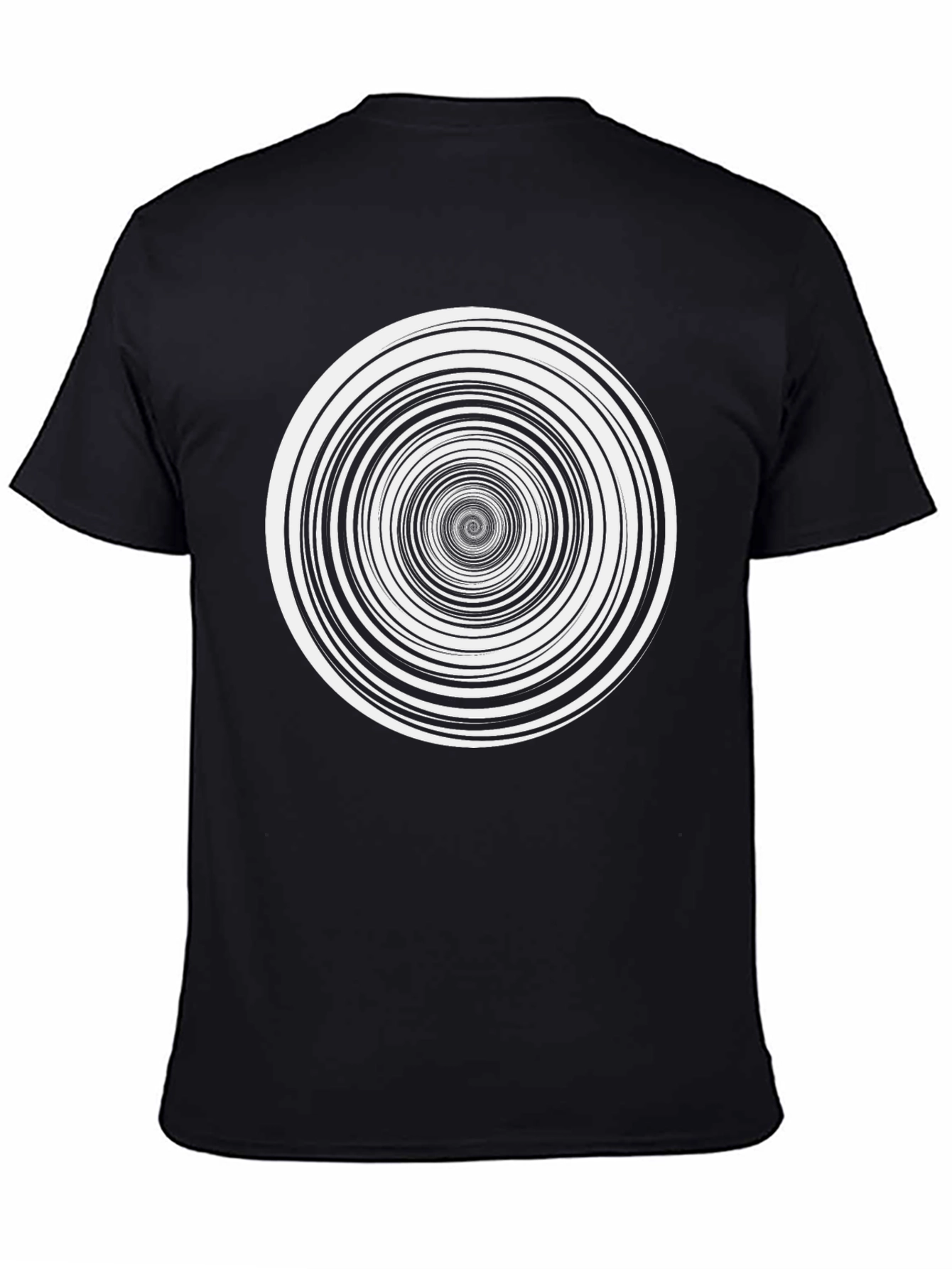 Black Hypnotic Swirl T-Shirt - Classic Black view 4