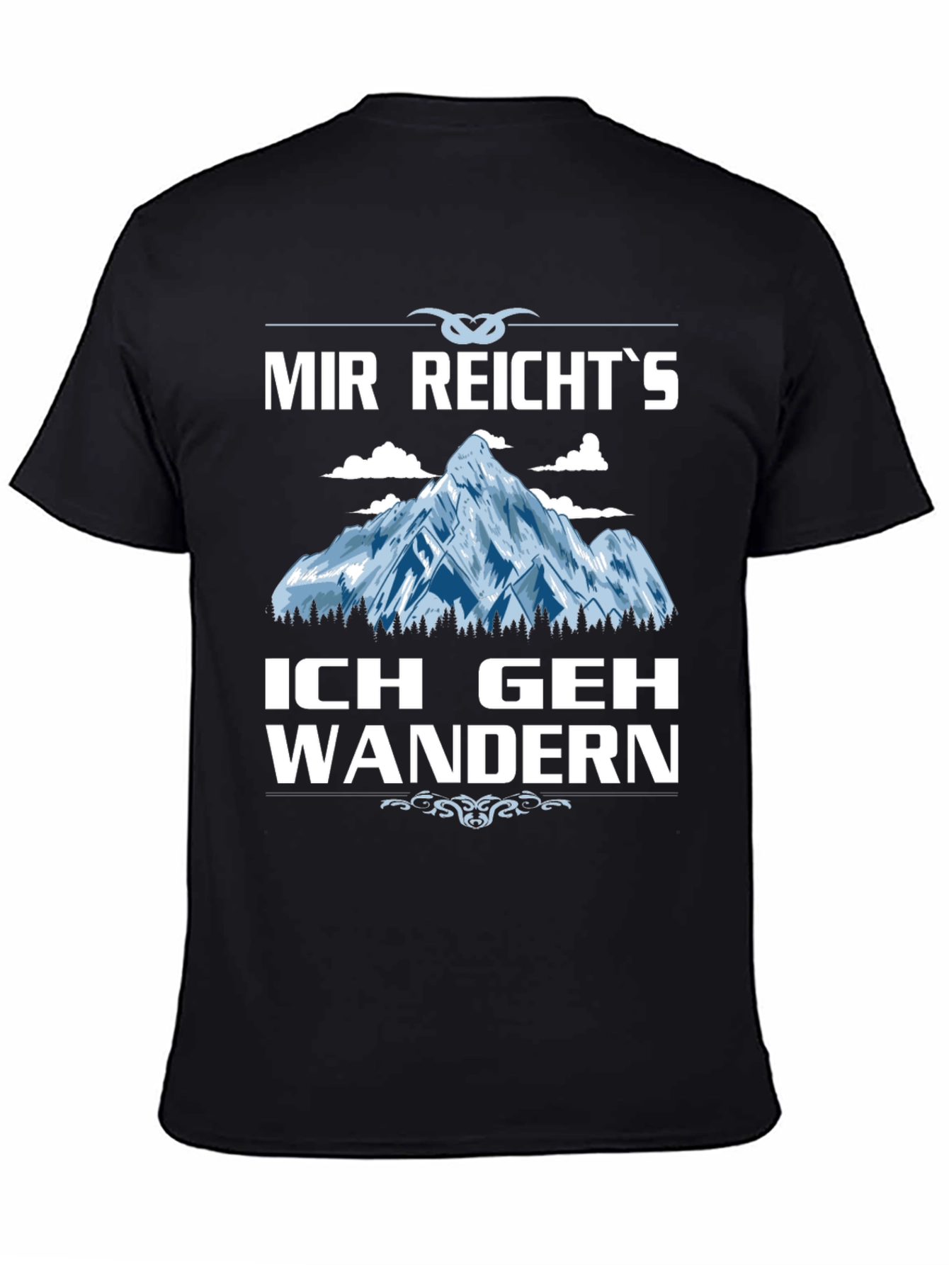 Black Hiking T-Shirt - Mir Reicht's Ich Geh Wandern view 4