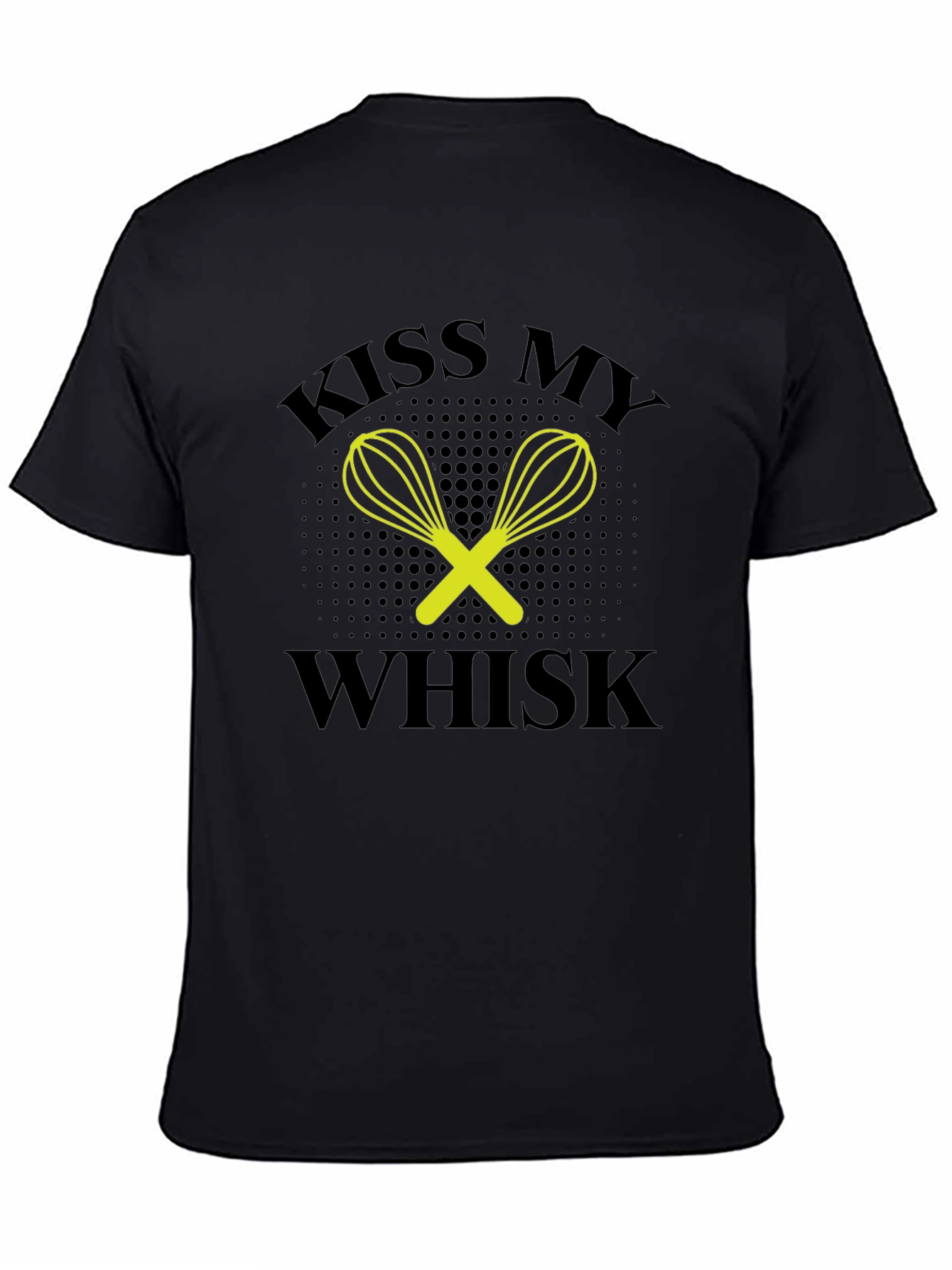 Black Kiss My Whisk Graphic Tee - Black Cotton Blend view 4