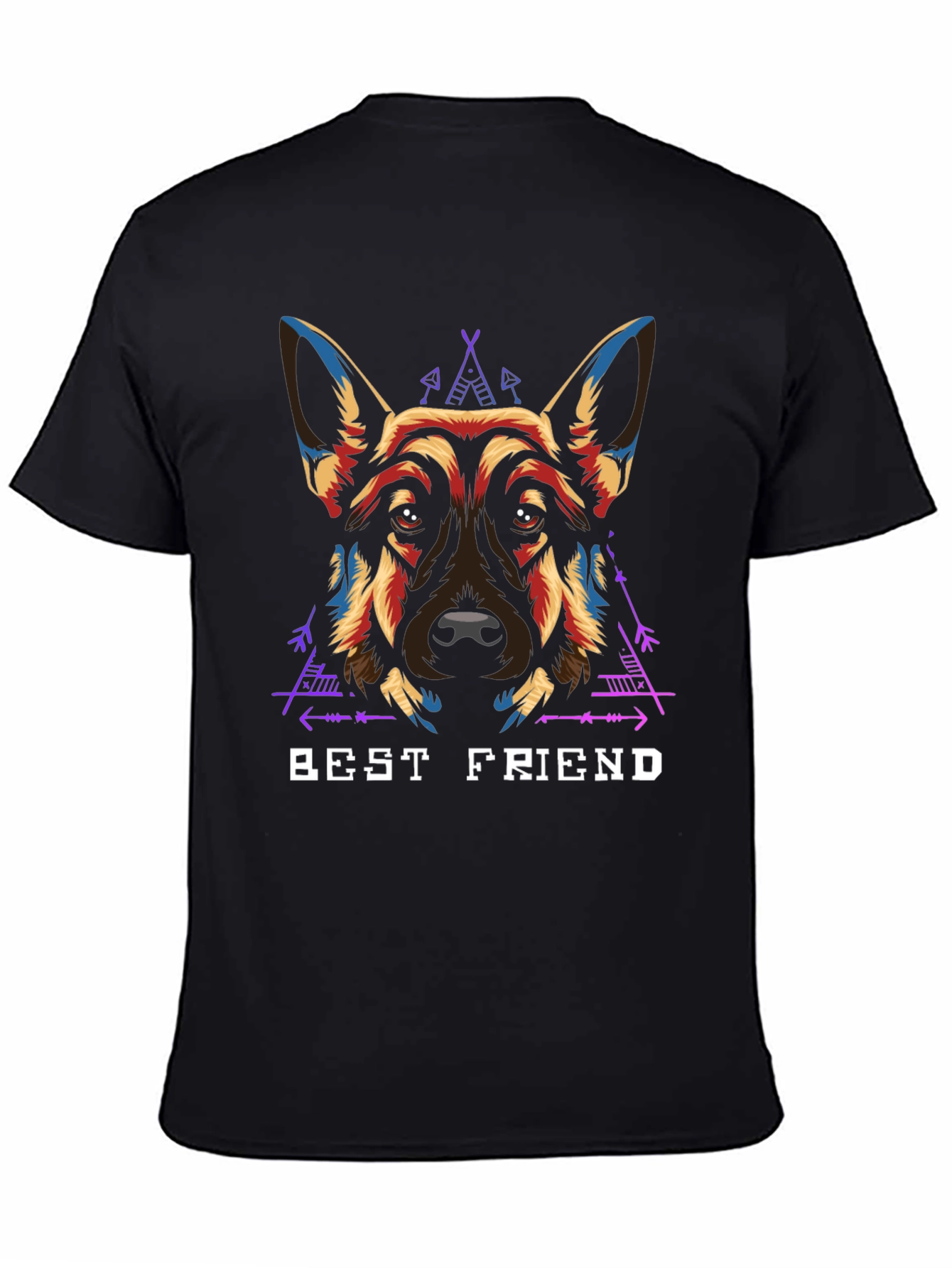 Black Best Friend Dog Graphic T-Shirt view 4