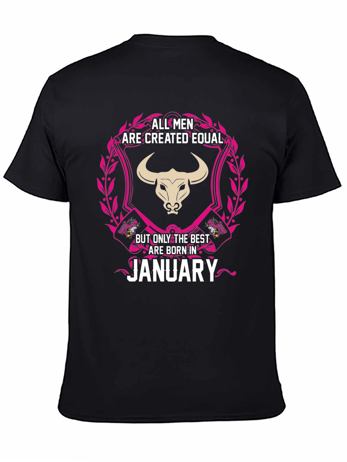 Black Best Men Born In January T-Shirt view 4