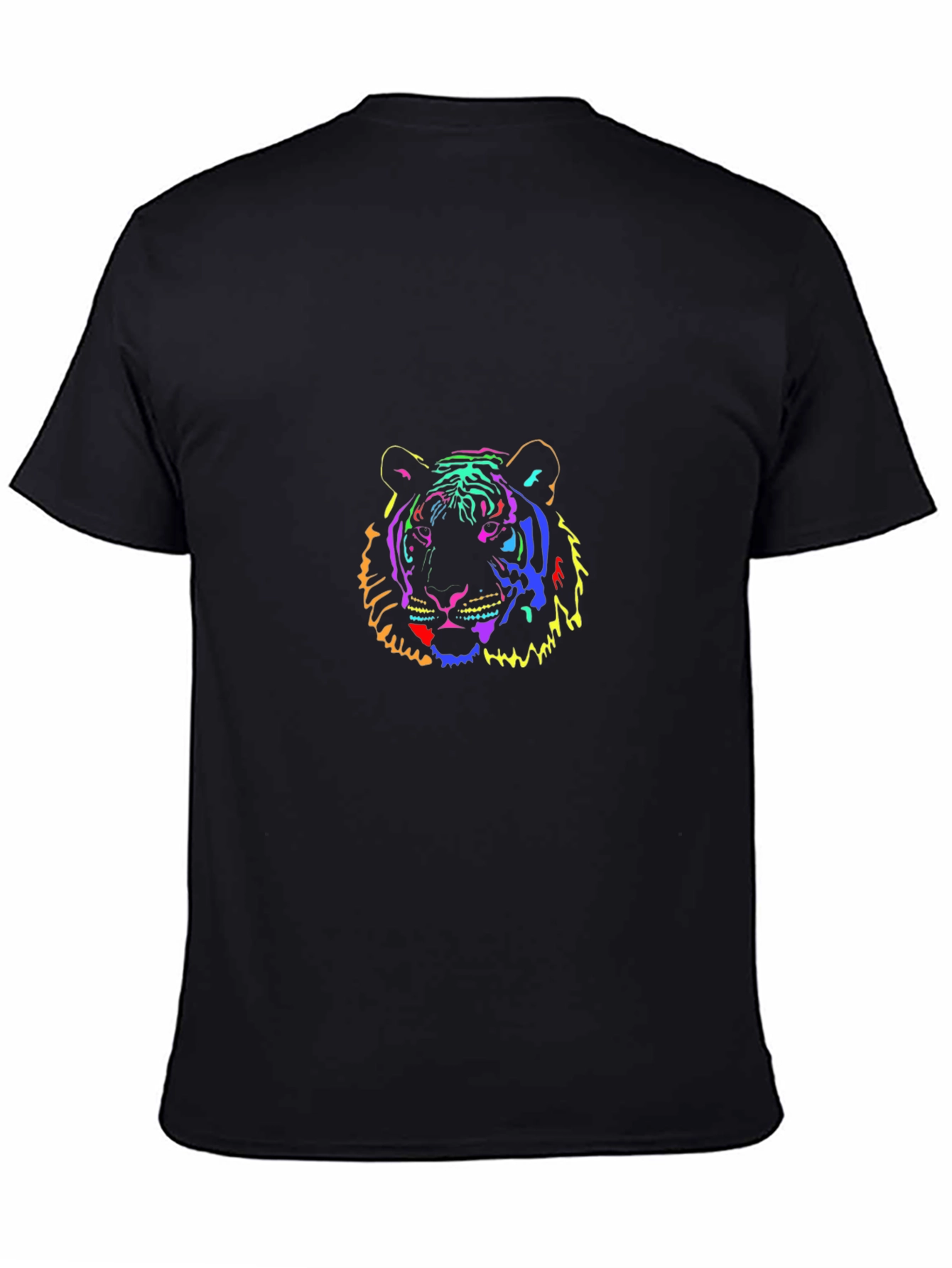 Black Tiger Graphic Black T-Shirt view 4