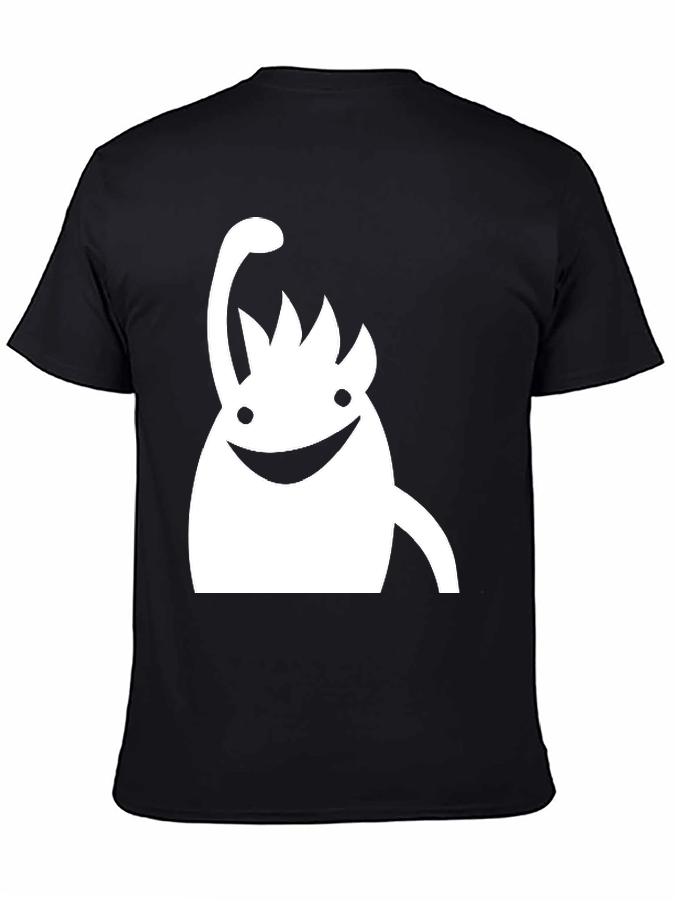 Black Funky Monster Graphic Tee - Black Cotton T-Shirt view 4