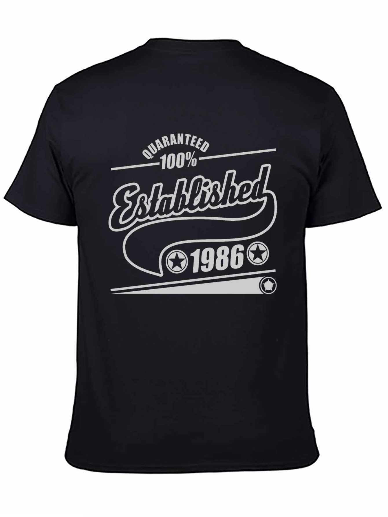 Black Established 1986 Black Graphic Tee view 4