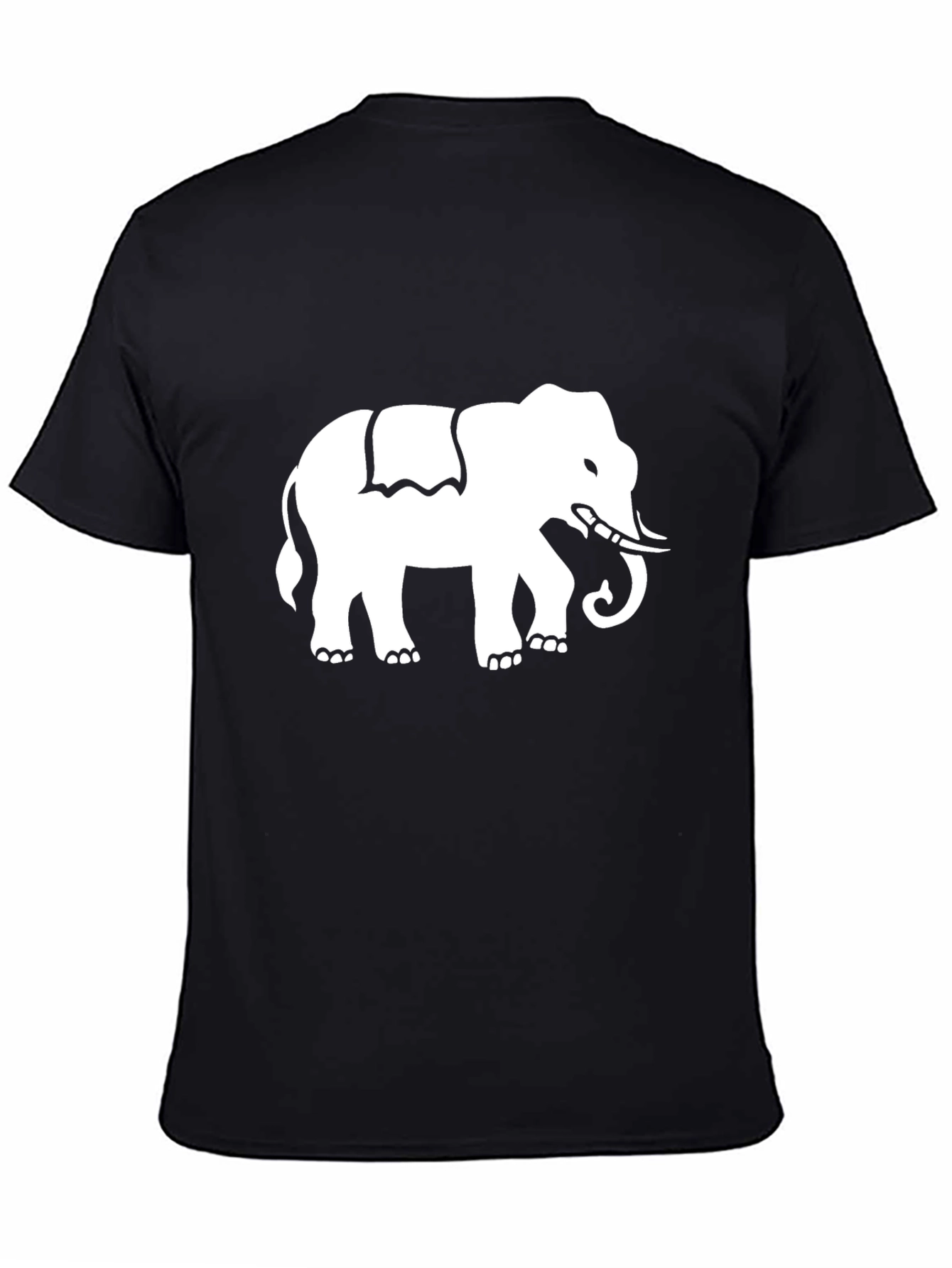 Black Elephant Graphic Black T-Shirt view 4