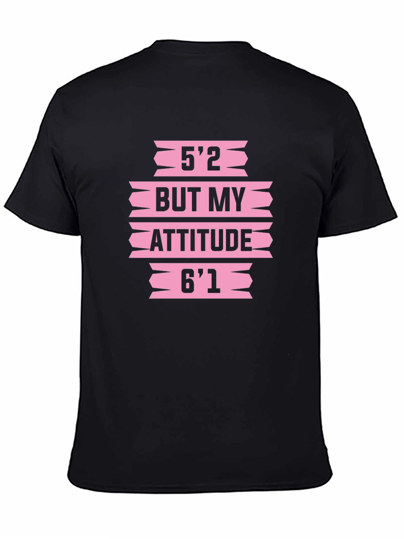 Black Funny Attitude Graphic T-Shirt view 4