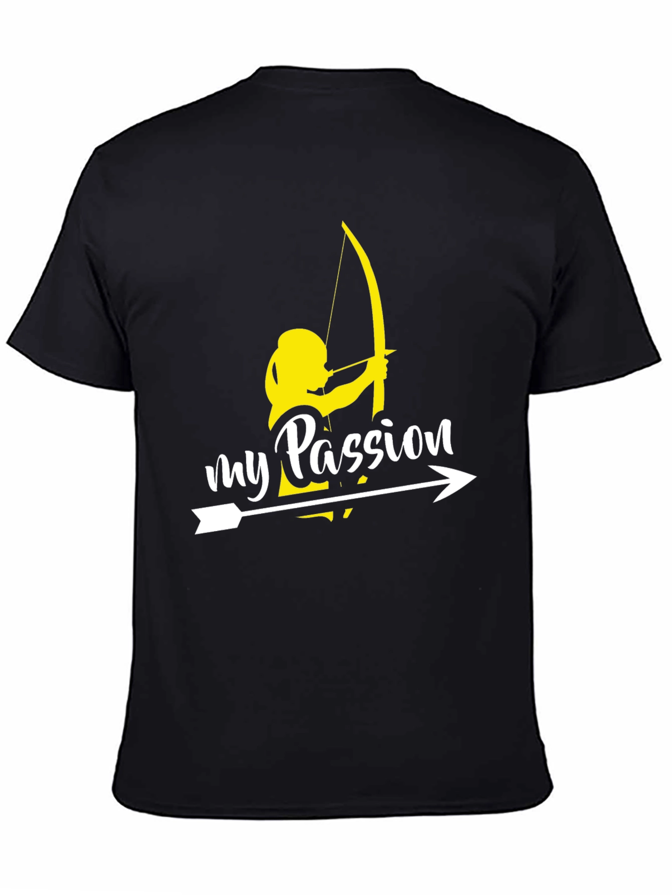 Black Archery Passion Tee - Unisex Cotton T-Shirt view 4