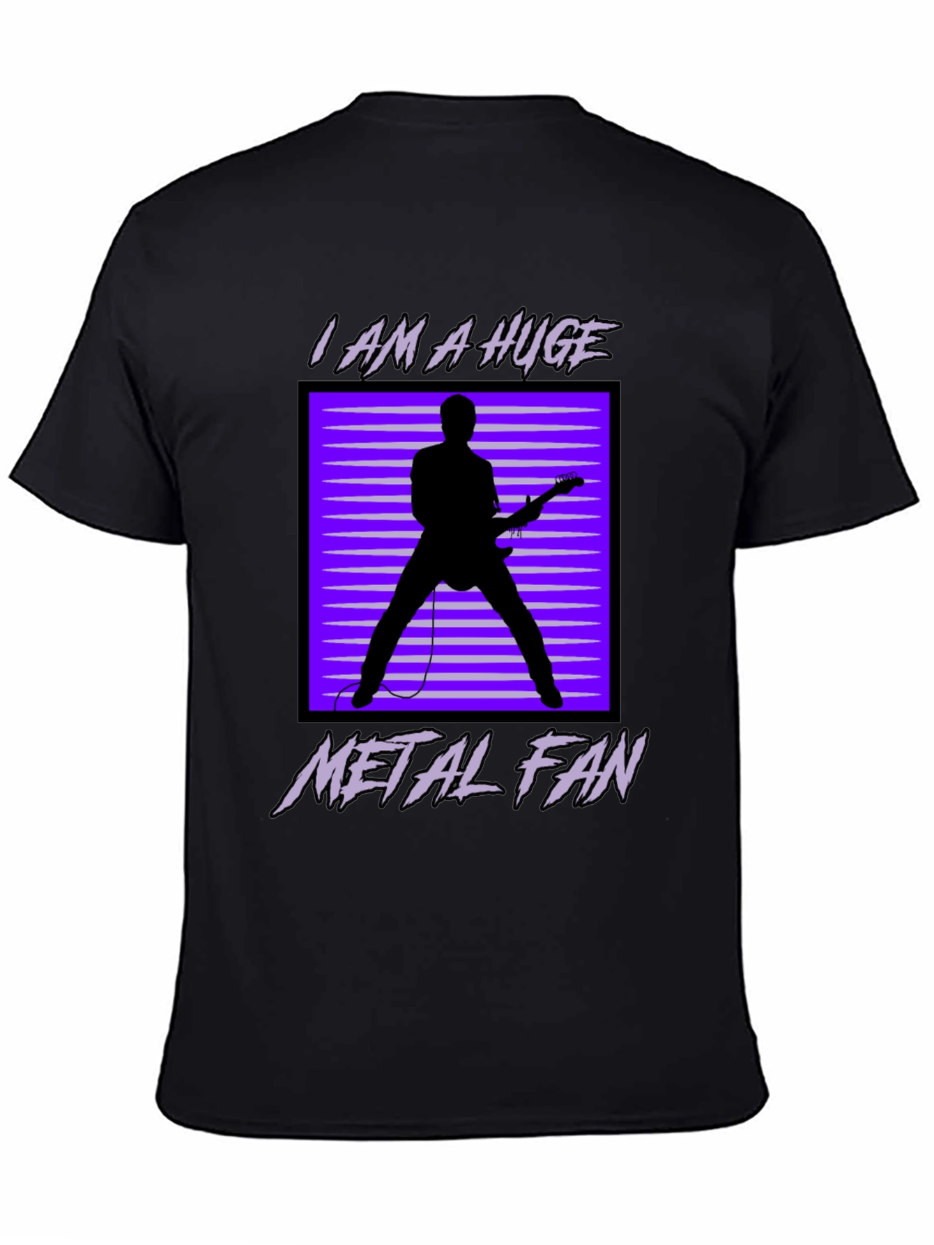 Black Metal Fan T-Shirt - Graphic Print - Black view 4