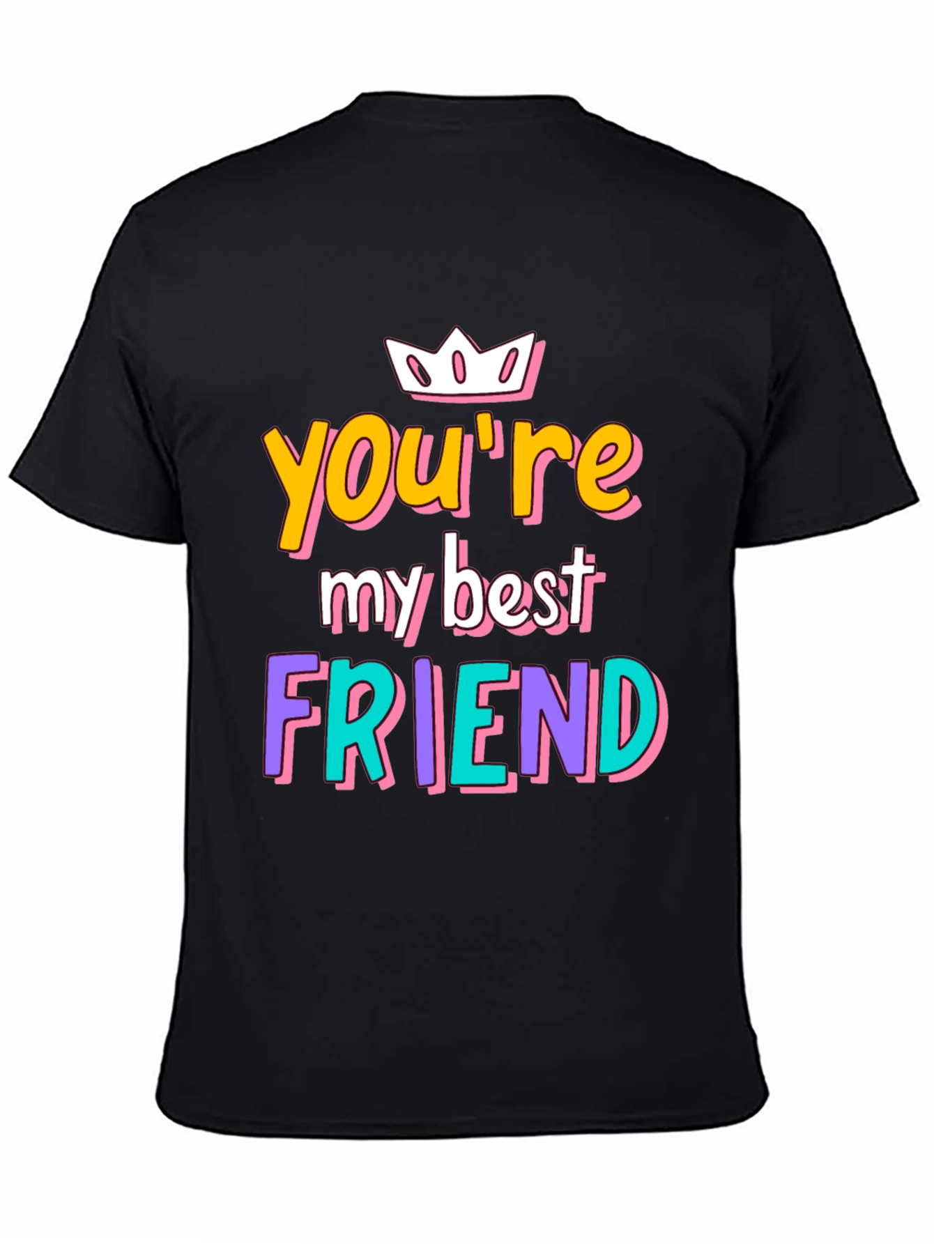 Black You're My Best Friend Graphic Tee view 4