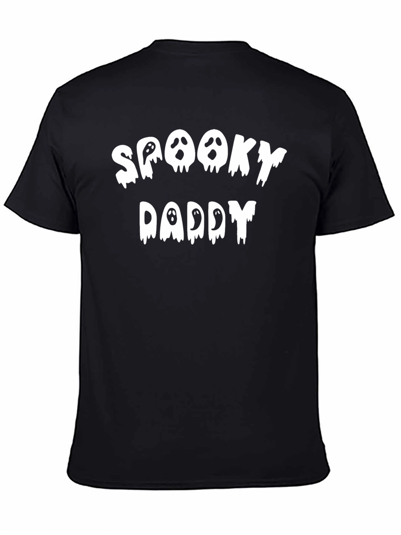 Black Spooky Daddy Graphic Tee - Halloween Men's T-Shirt view 4
