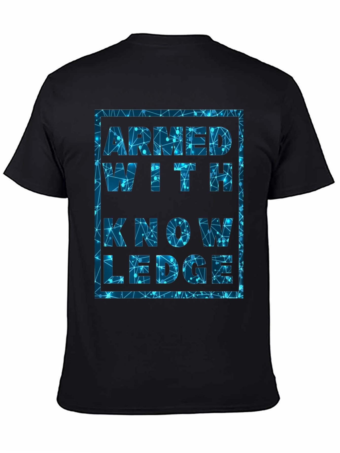 Black Armed With Knowledge Graphic T-Shirt view 4