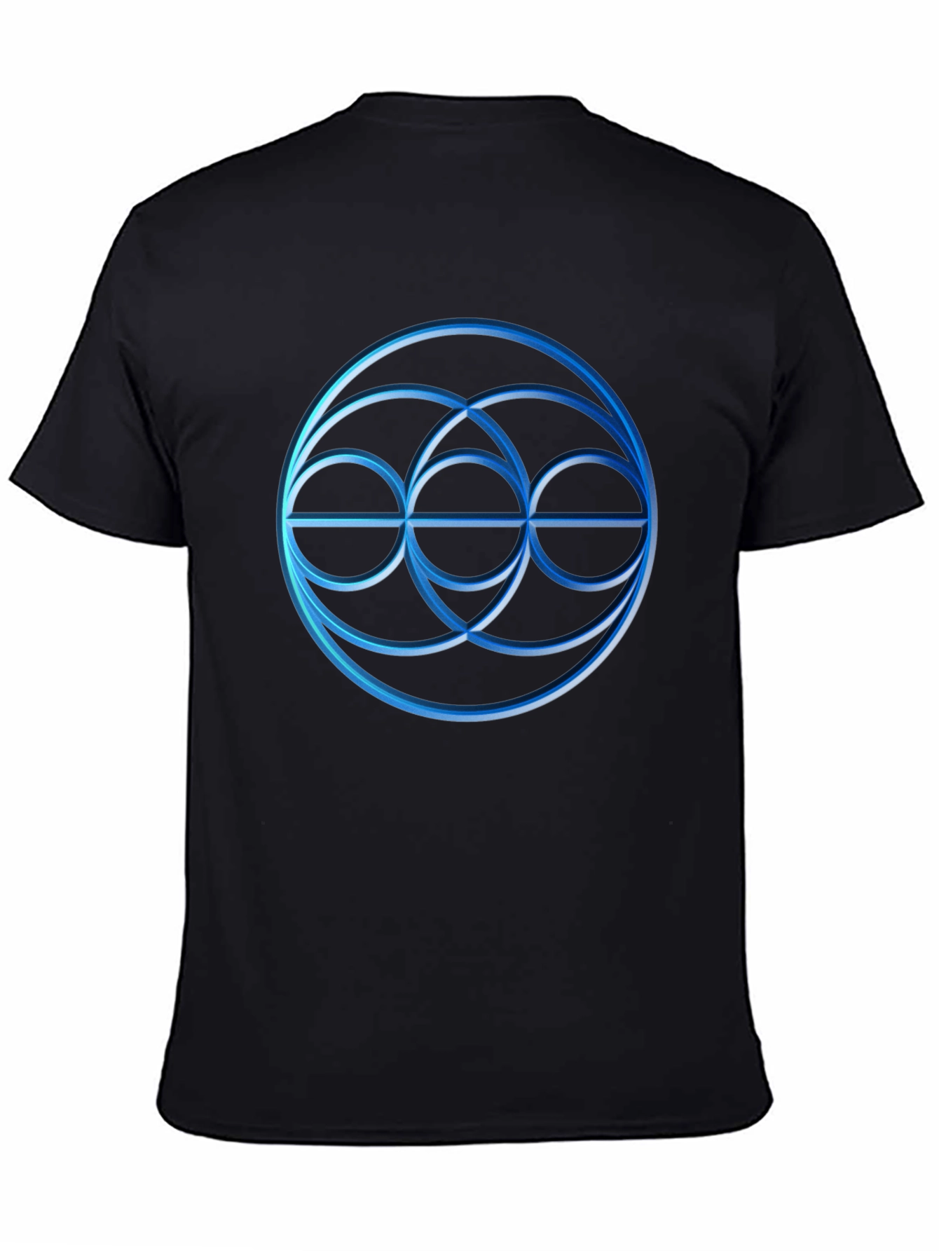 Black Geometric Circle Graphic Tee - Stylish Menswear view 4