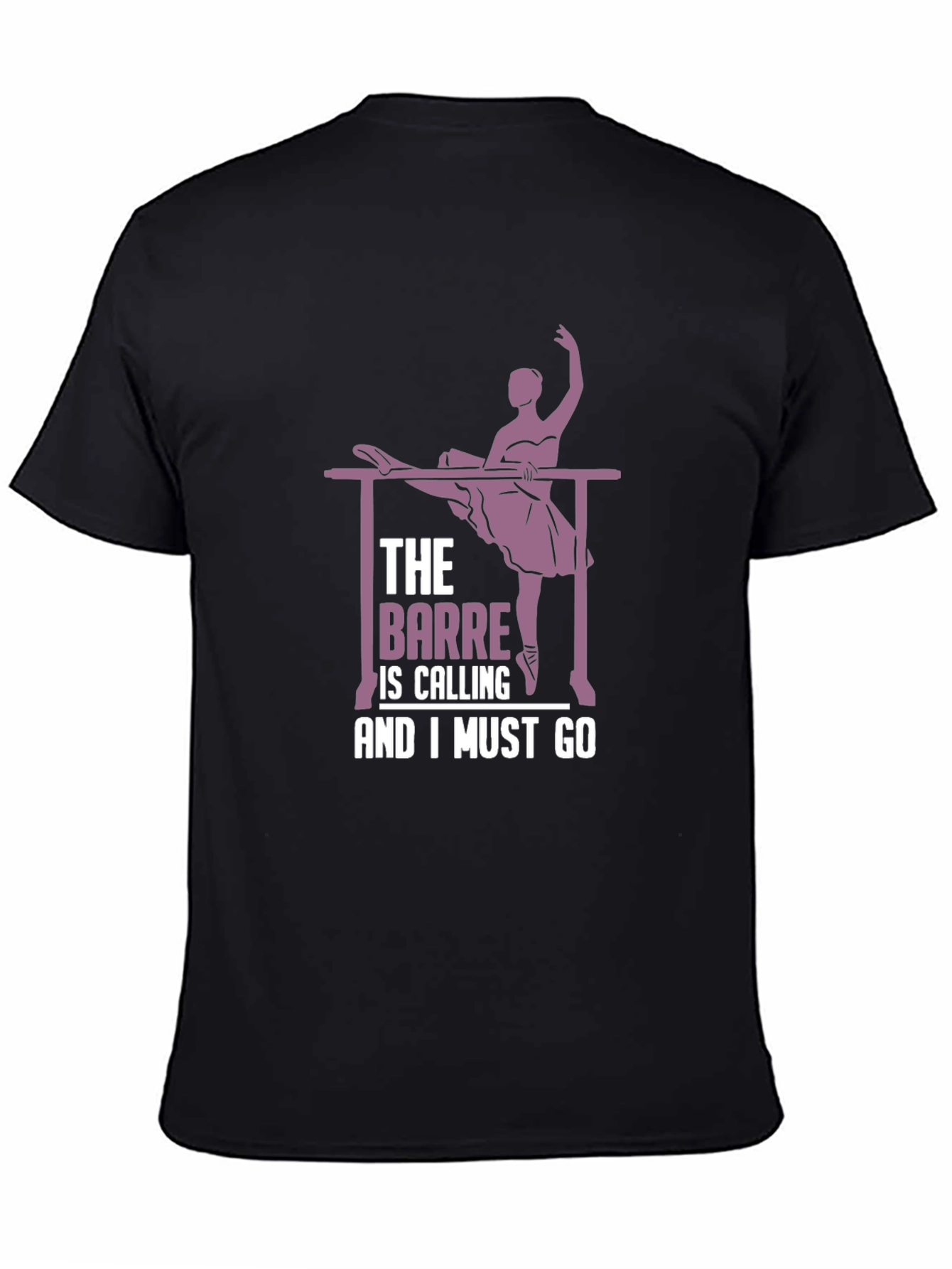 Black Ballet Barre Calling T-Shirt - Dance Apparel view 4
