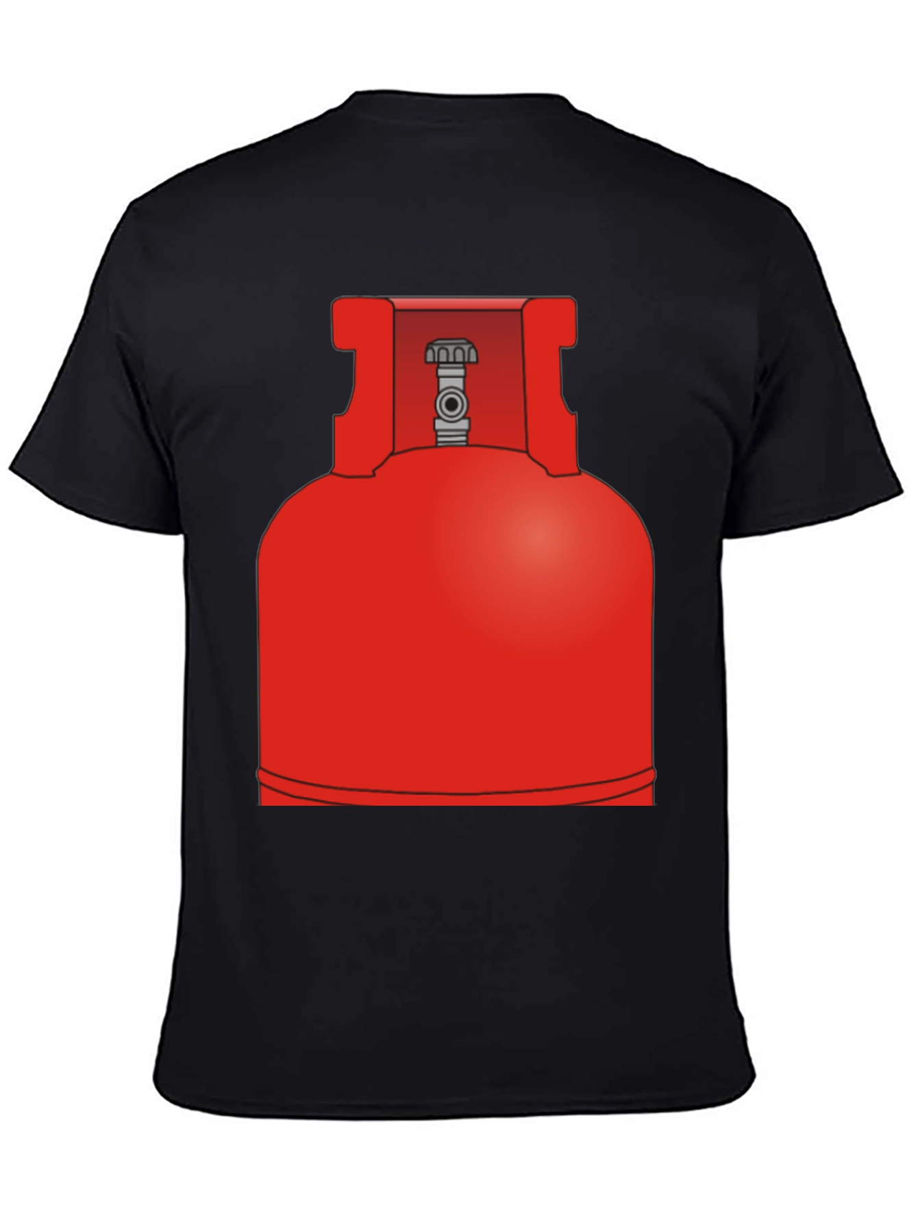 Black Red Propane Tank Graphic Tee - Bold & Unique Design view 4
