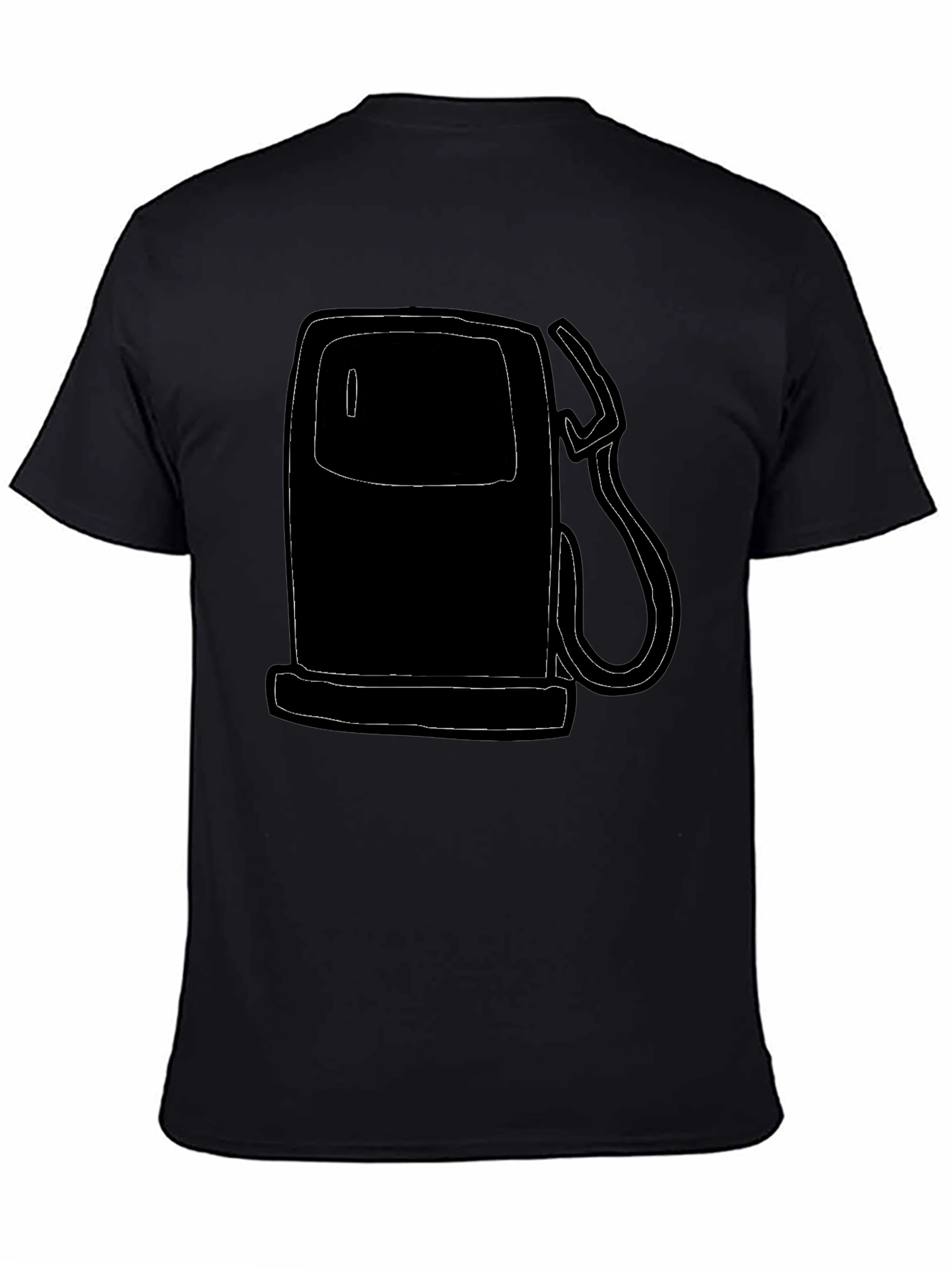 Black Gas Pump Graphic Tee - Retro Style view 4