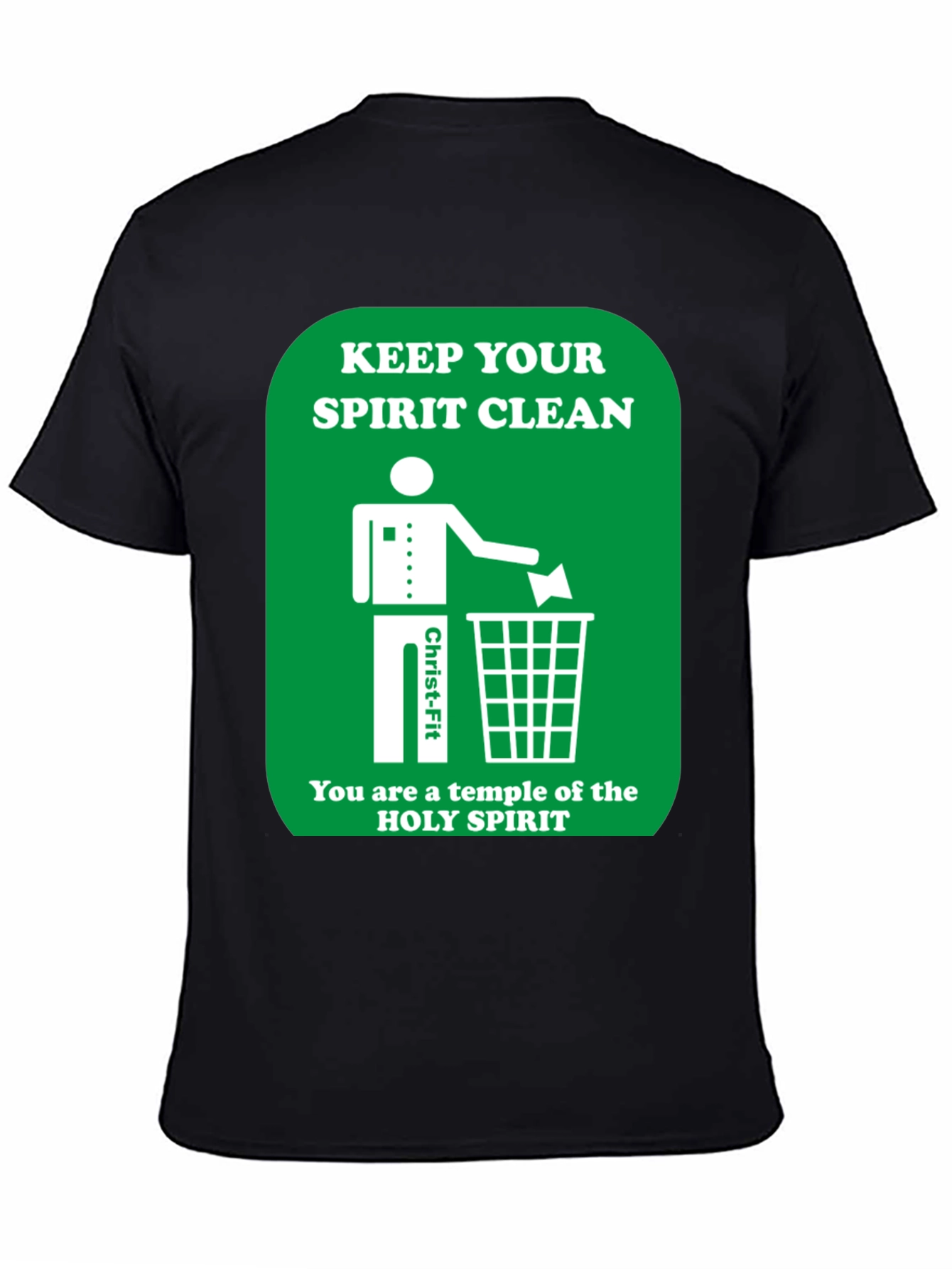 Black Keep Your Spirit Clean Graphic T-Shirt view 4