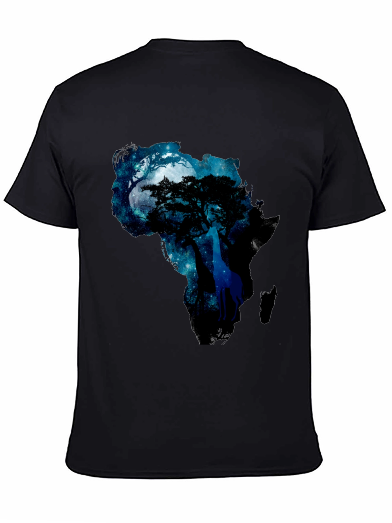 Black Africa Night Sky Graphic Tee - Mens view 4