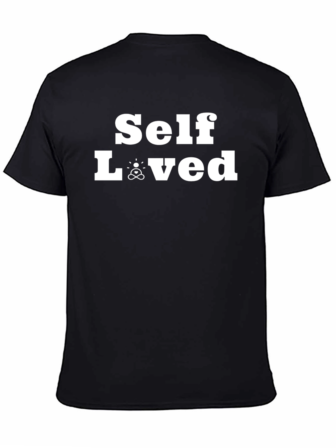 Black Self Loved Graphic Tee - Black Cotton Comfort view 4