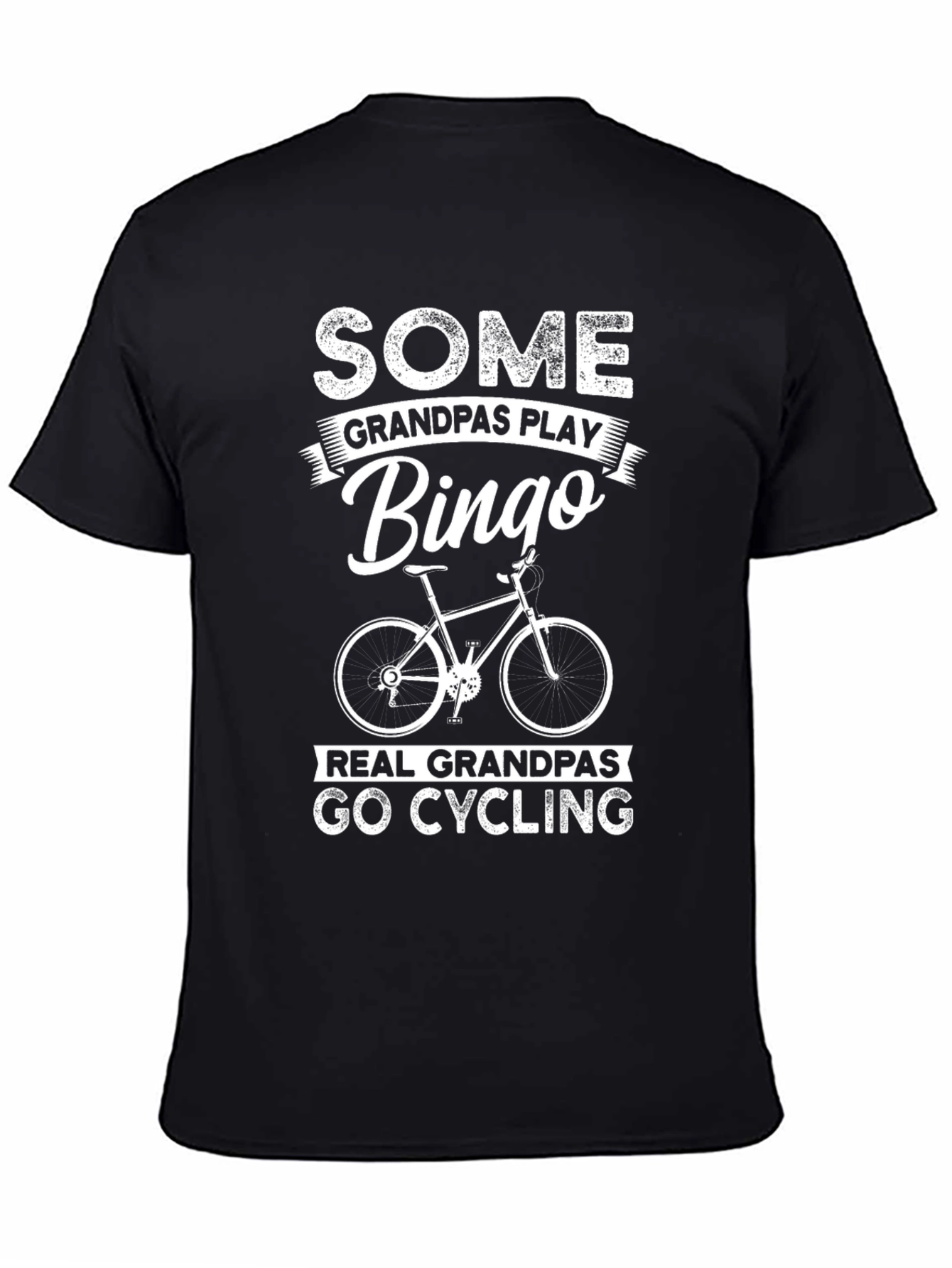 Black Grandpa Cycling T-Shirt view 4
