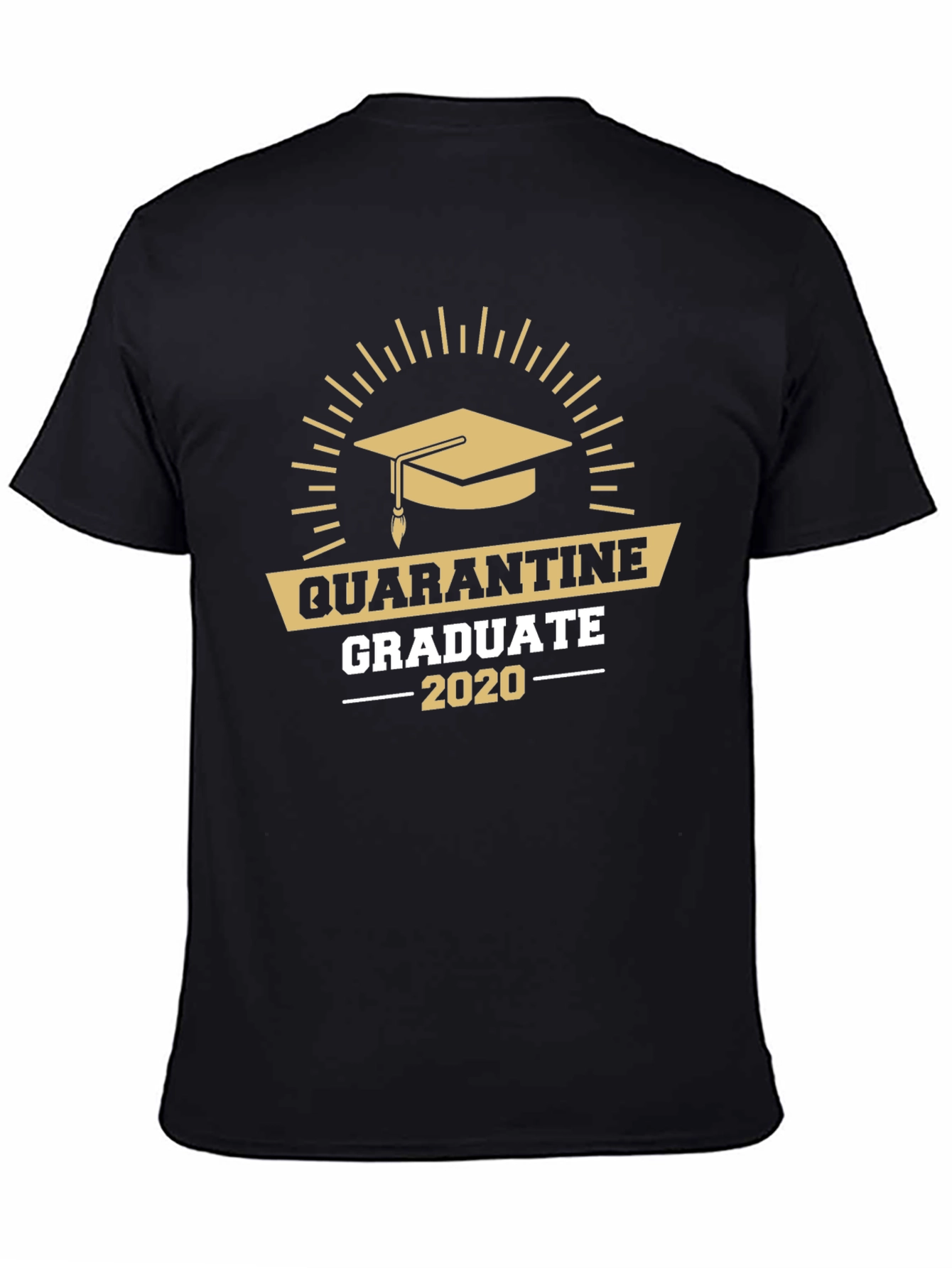 Black Quarantine Graduate 2020 T-Shirt view 4