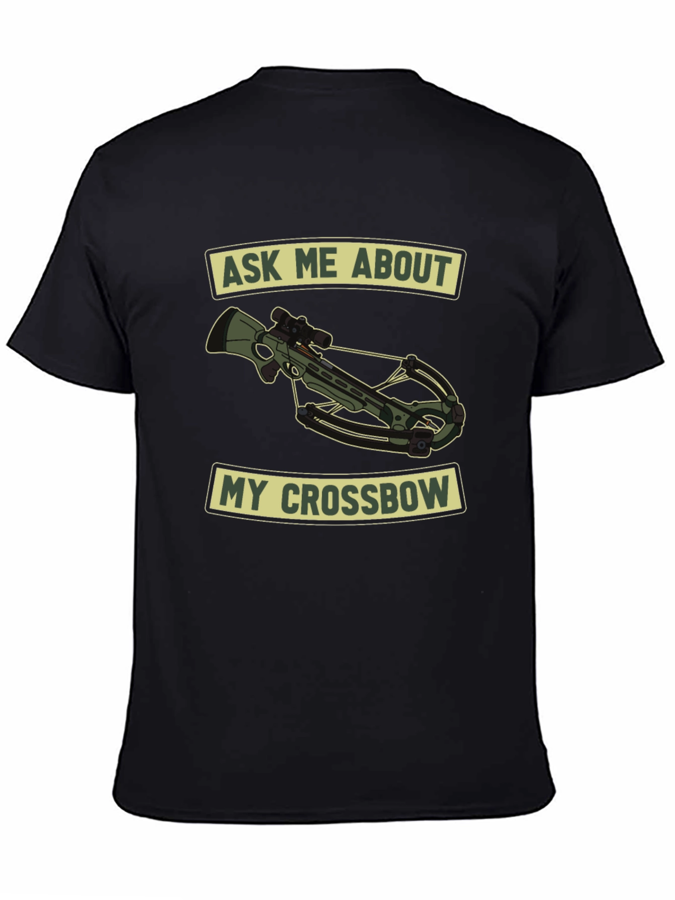 Black Ask Me About My Crossbow T-Shirt view 4