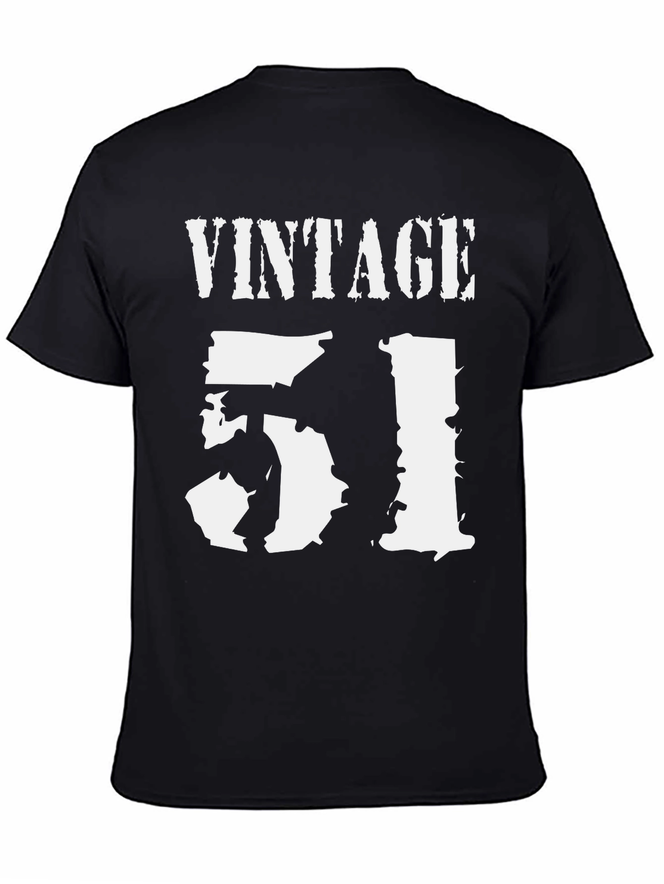 Black Vintage 51 T-Shirt - Birthday Gift view 4