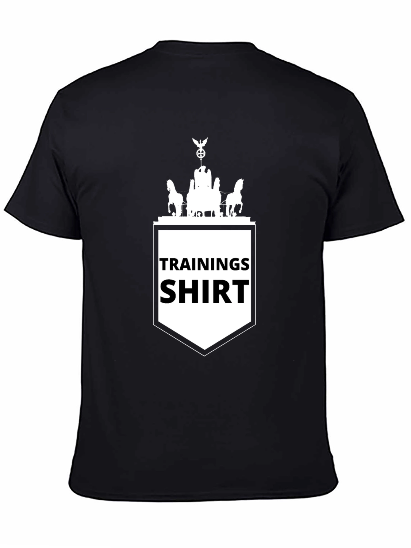 Black Training Shirt Tee - Berlin Landmark Graphic view 4