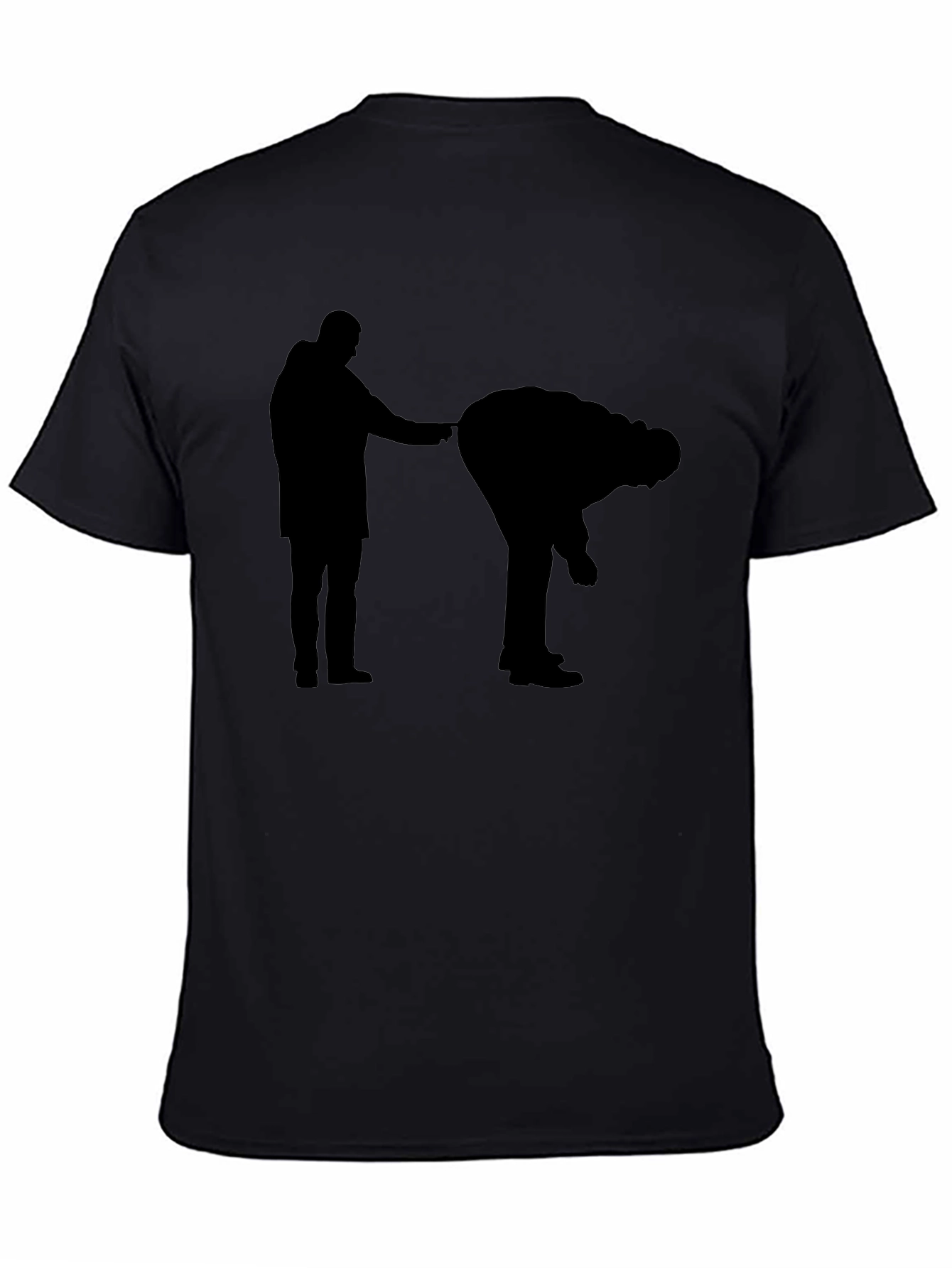 Black Funny Black Silhouette T-Shirt view 4