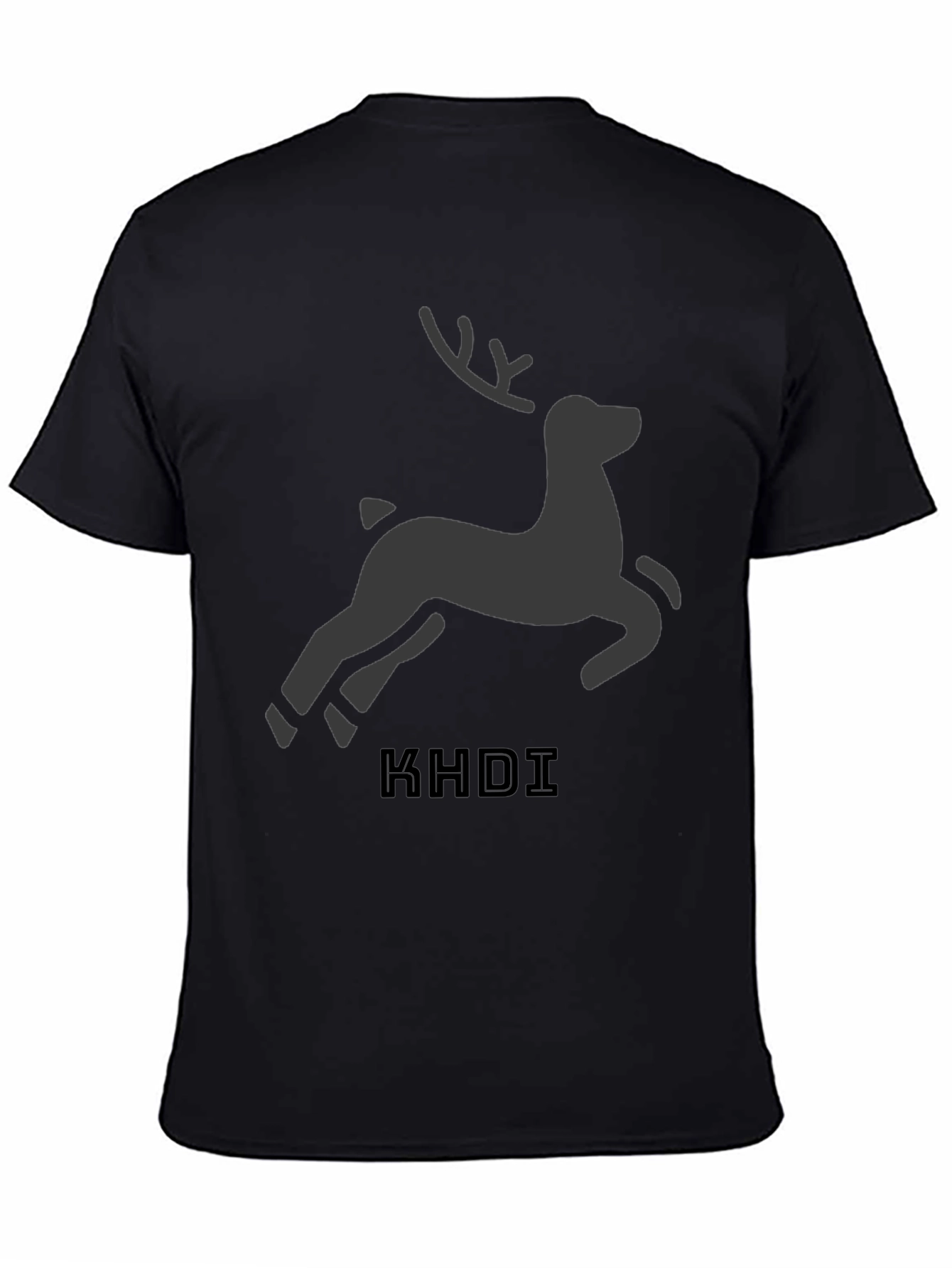 Black Black Deer Graphic Tee - KHDI Design view 4