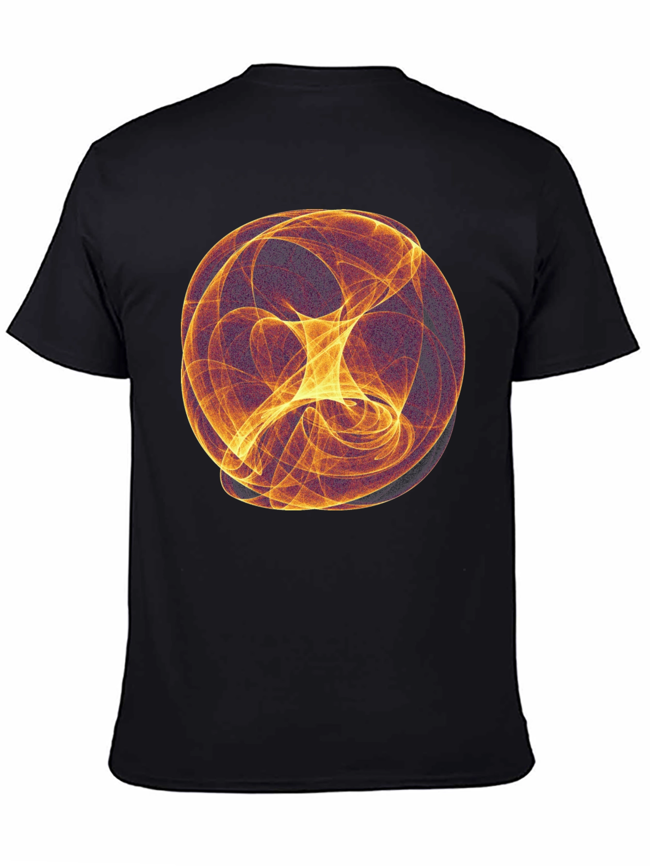 Black Abstract Sphere Graphic Black T-Shirt view 4