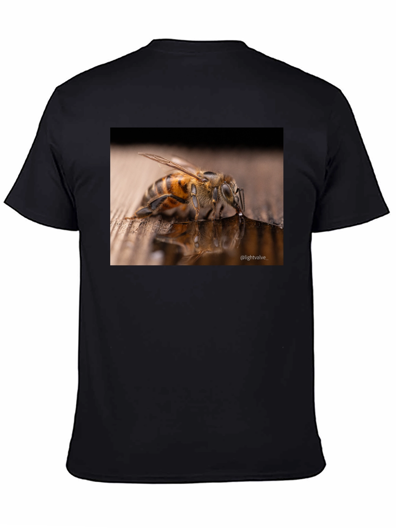 Black Bee Drinking T-Shirt - Nature Lover Tee view 4