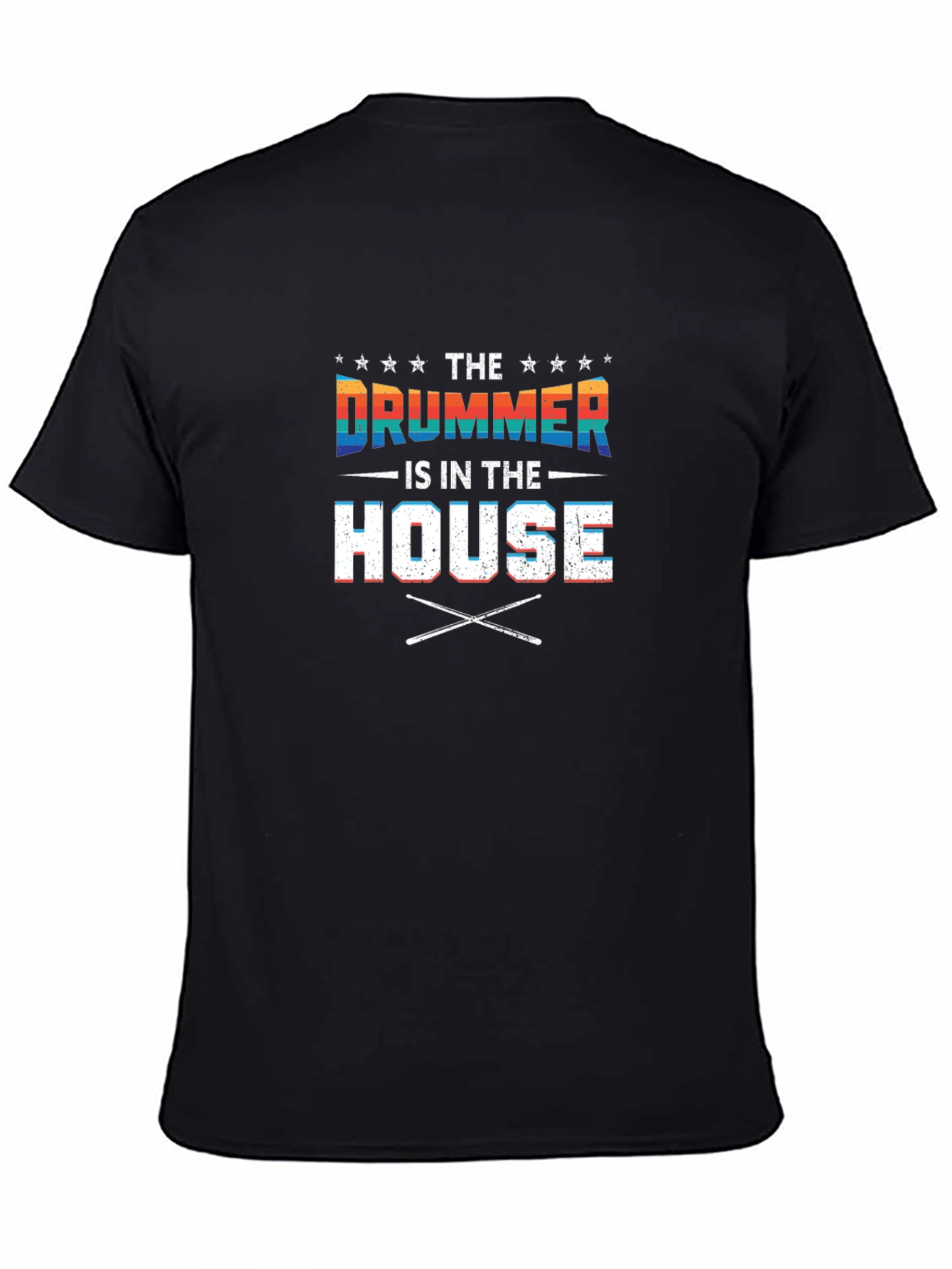 Black The Drummer is in the House T-Shirt view 4