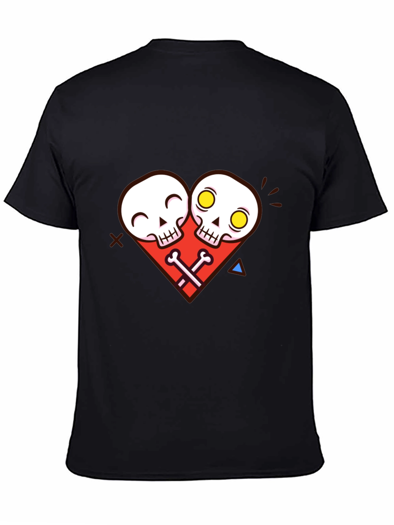 Black Skull Heart Graphic Tee - Unique Edgy Style view 4