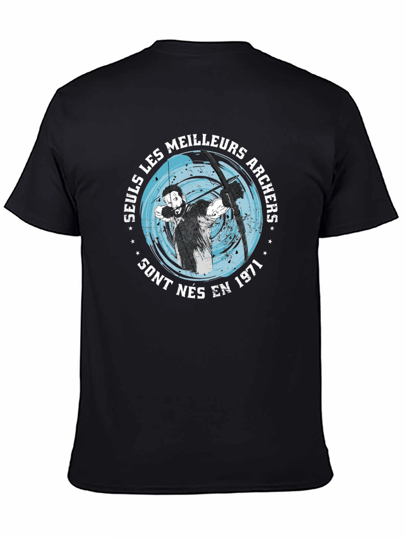 Black Archers Born in 1971 Black T-Shirt view 4